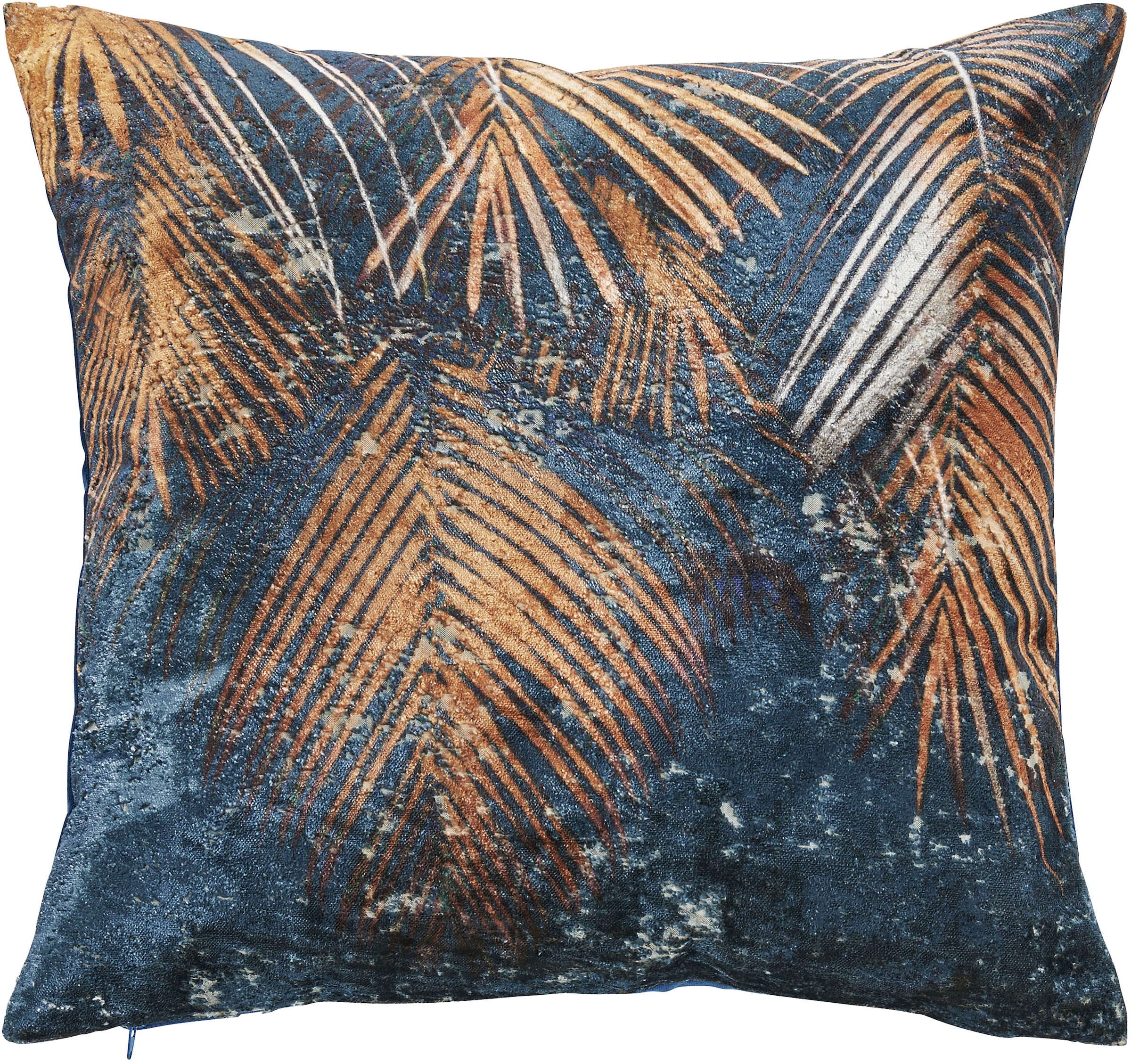 Image of done. Dekokissen "Palm Leaves" Vorderseite im Vintage-Look