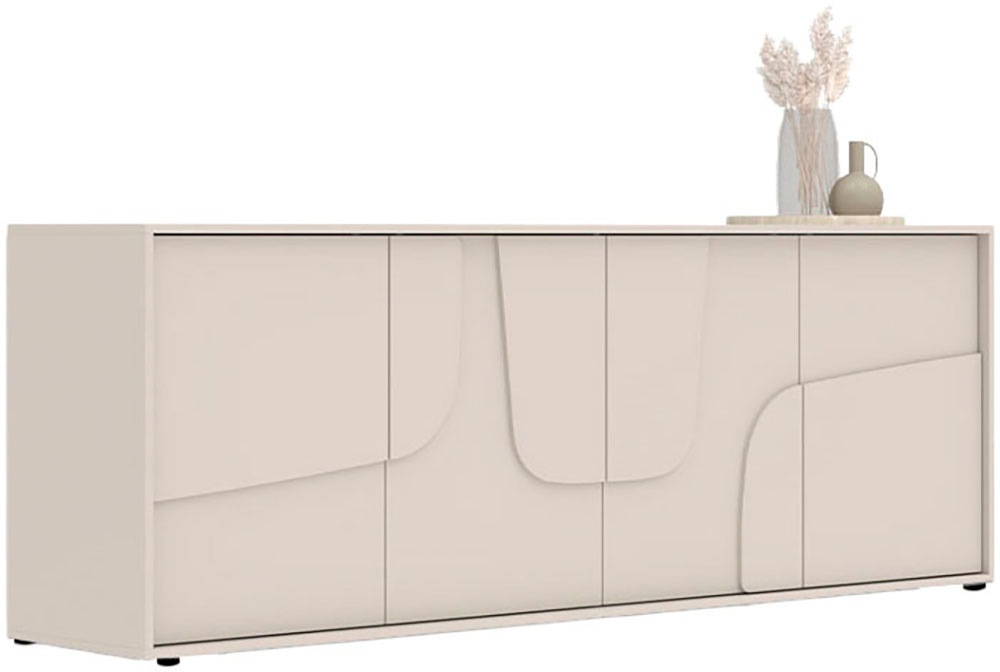 Image of GOODproduct Sideboard "Stone, 205 cm breit, 4 Türen, Anrichte, Kommode, Stauraumschrank" 3D-Design, Push-to-open, Innenraum grosszügig, Füsse 14/2 cm wählbar