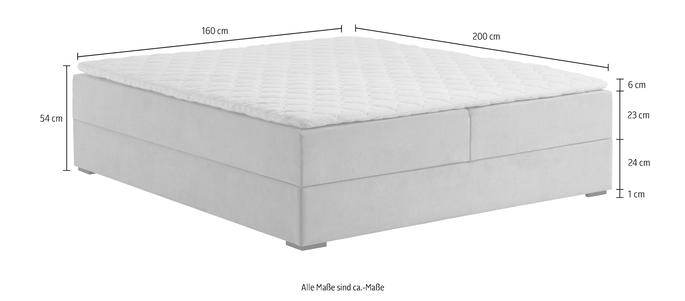 ATLANTIC home collection Boxbett »Lucy« ohne Kopfteil, frei im Raum stellbar, mit Bettkasten