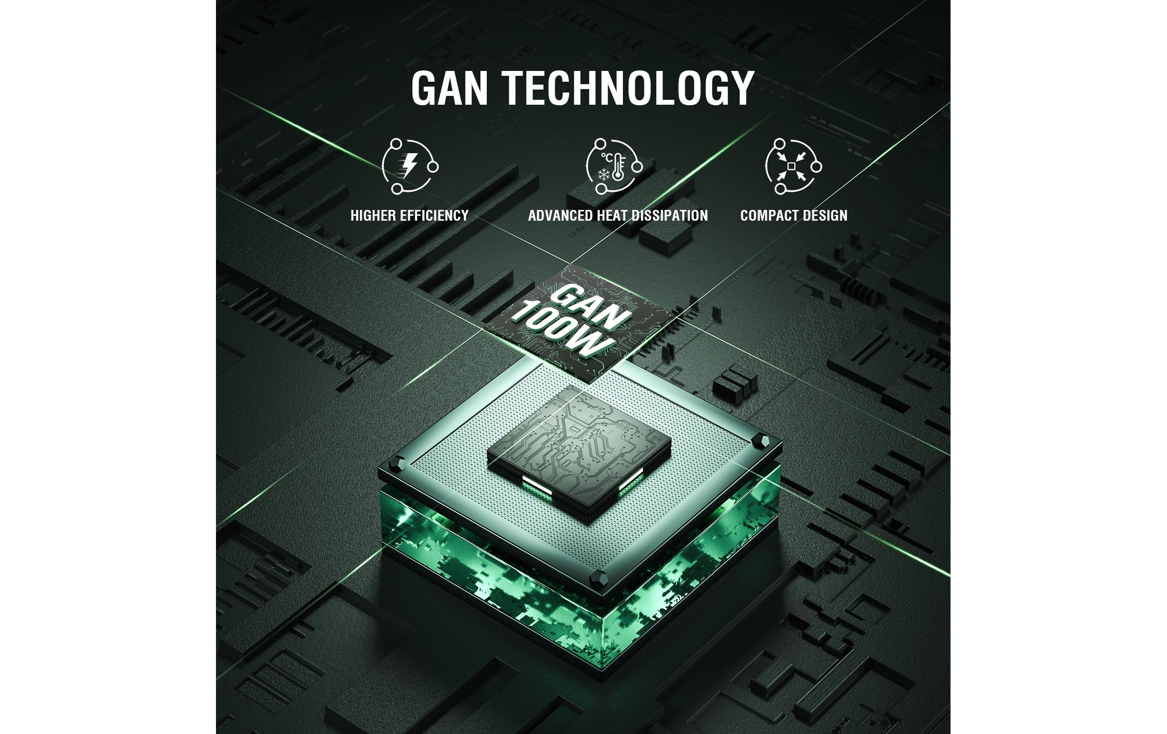 4smarts Station de charge »GaN Screen 100W 3C+2A«