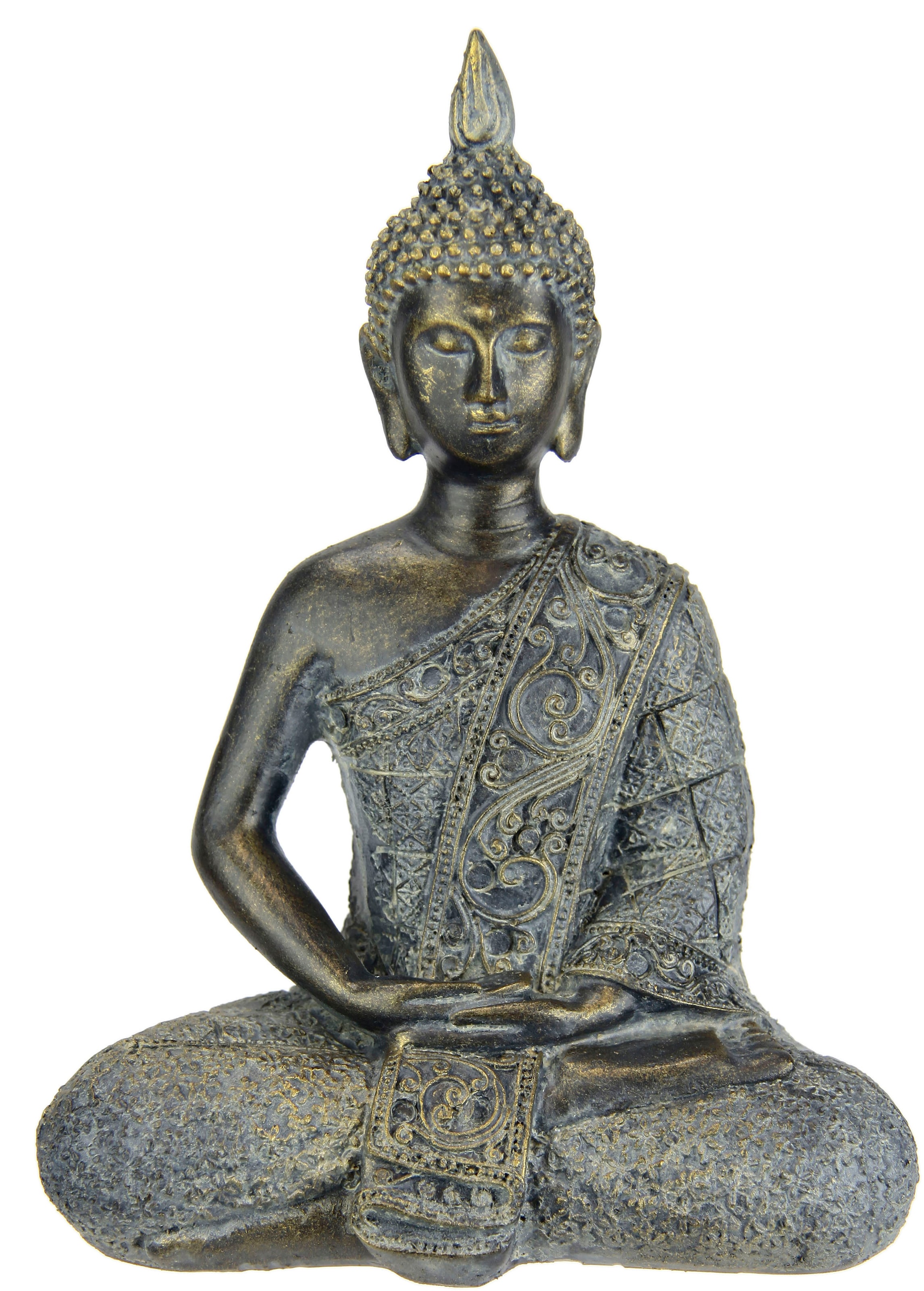 Image of I.GE.A. Dekofigur "Buddha Figur sitzend meditierend Statue Figuren Skulptur" Garten-Figur Wohnaccessoire