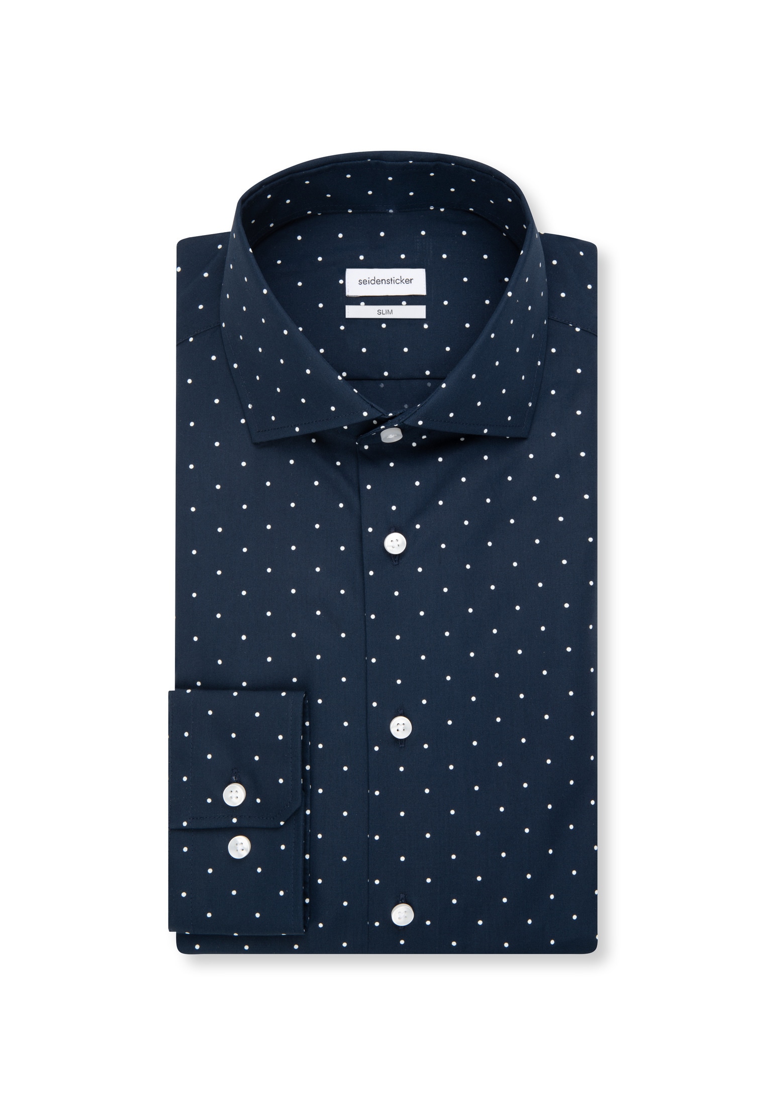 seidensticker Chemise d'affaires »Slim« Slim Langarm Kentkragen Punkte