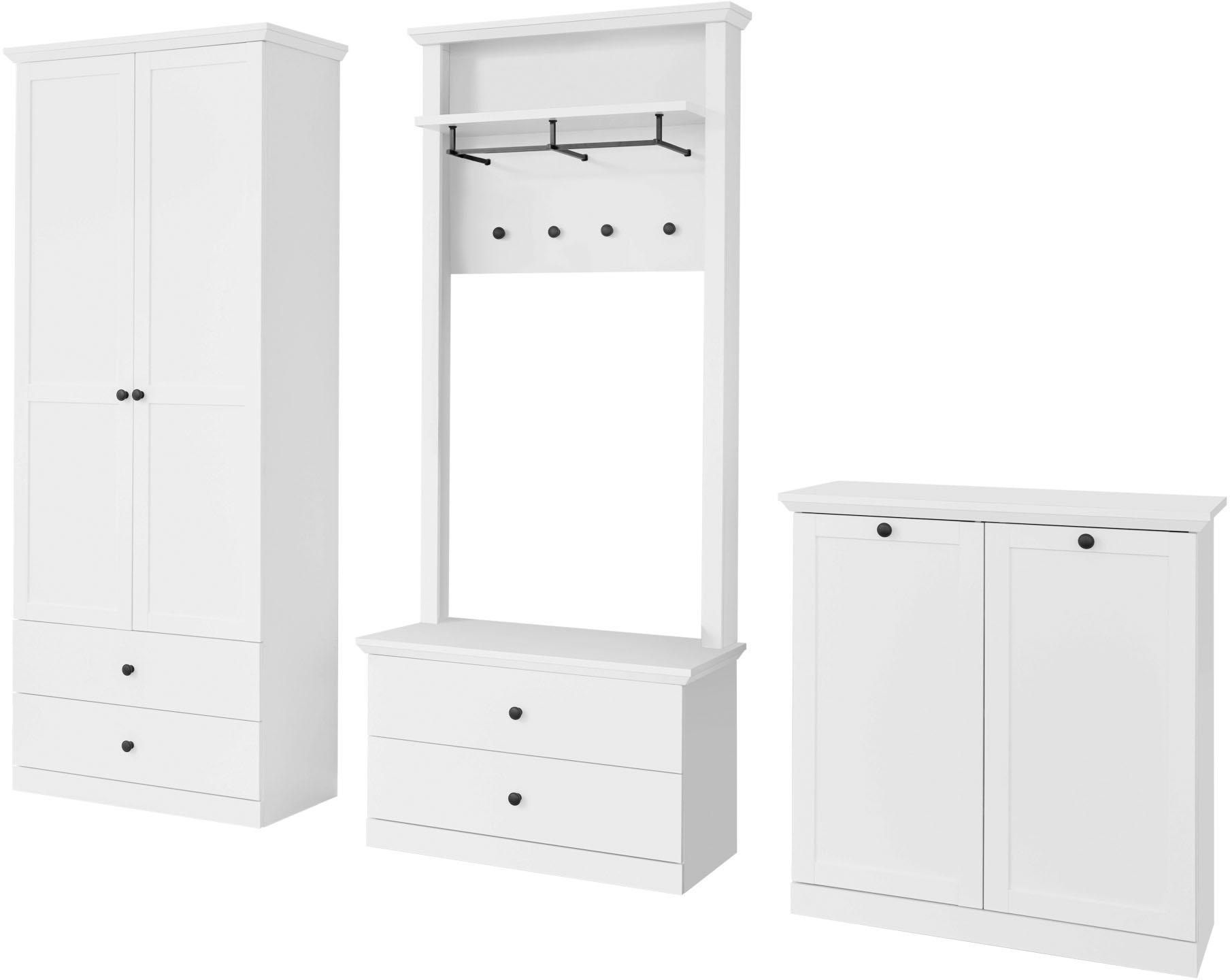 Image of trendteam Garderoben-Set »Baxter«, (Set, 4 St.), zeitloser Landhausstil, mit Vollauszug bei Ackermann Versand Schweiz