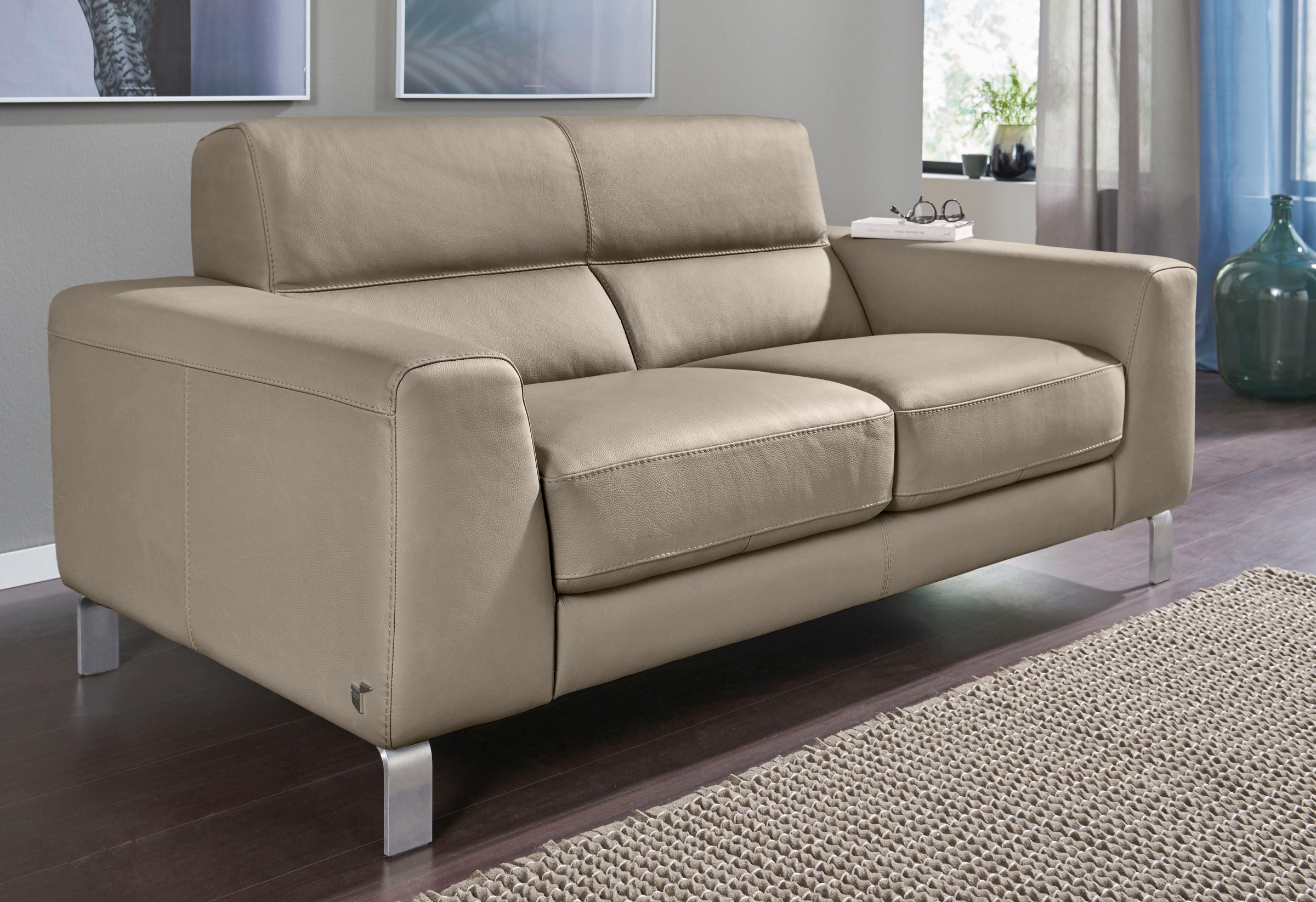Image of CALIA ITALIA 2,5-Sitzer "Simon, hoher Sitzkomfort, modern und elegant, italienisches Designsofa" in zwei Lederqualitäten