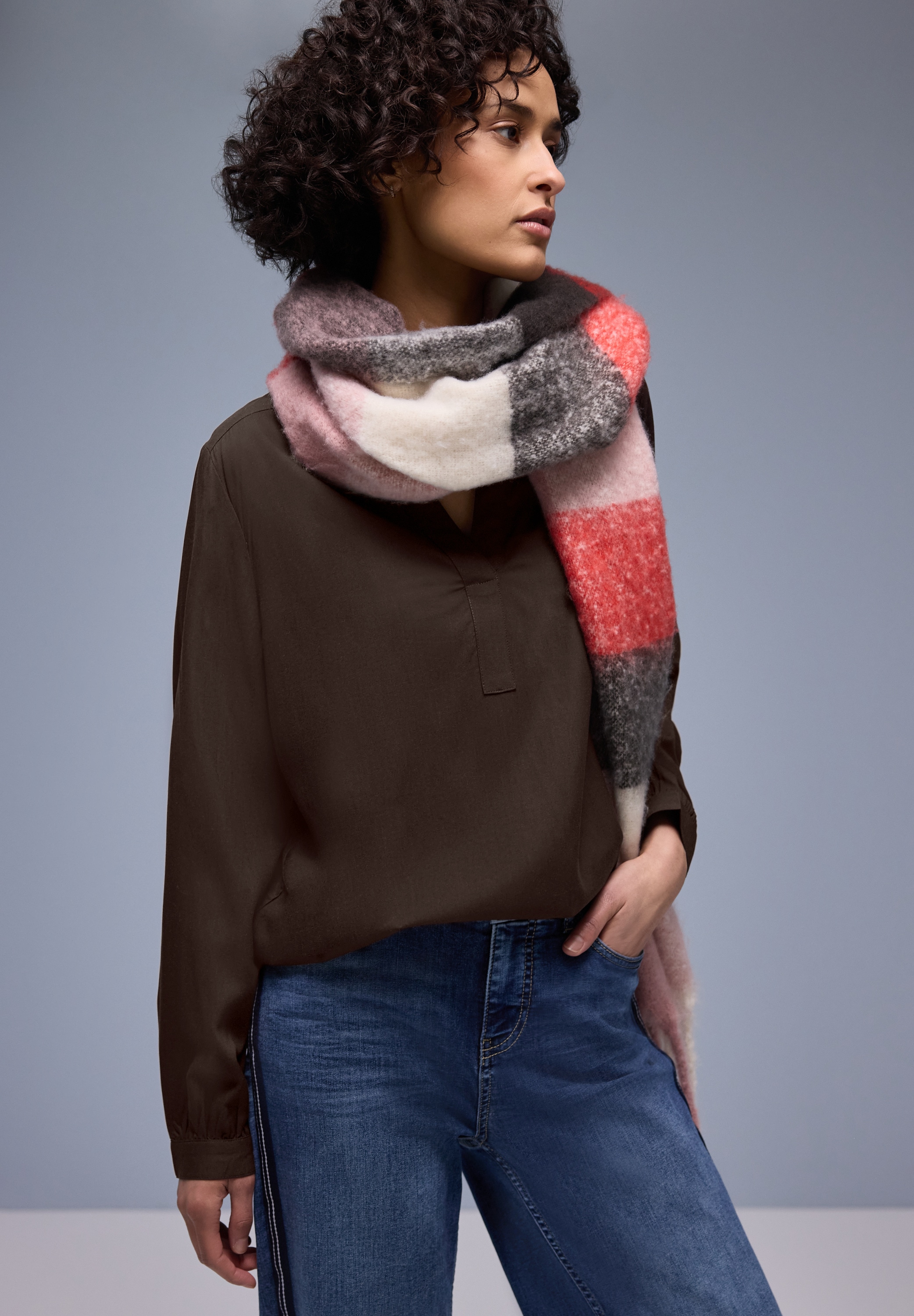 STREET ONE Blouse à manches longues mit Splitneck