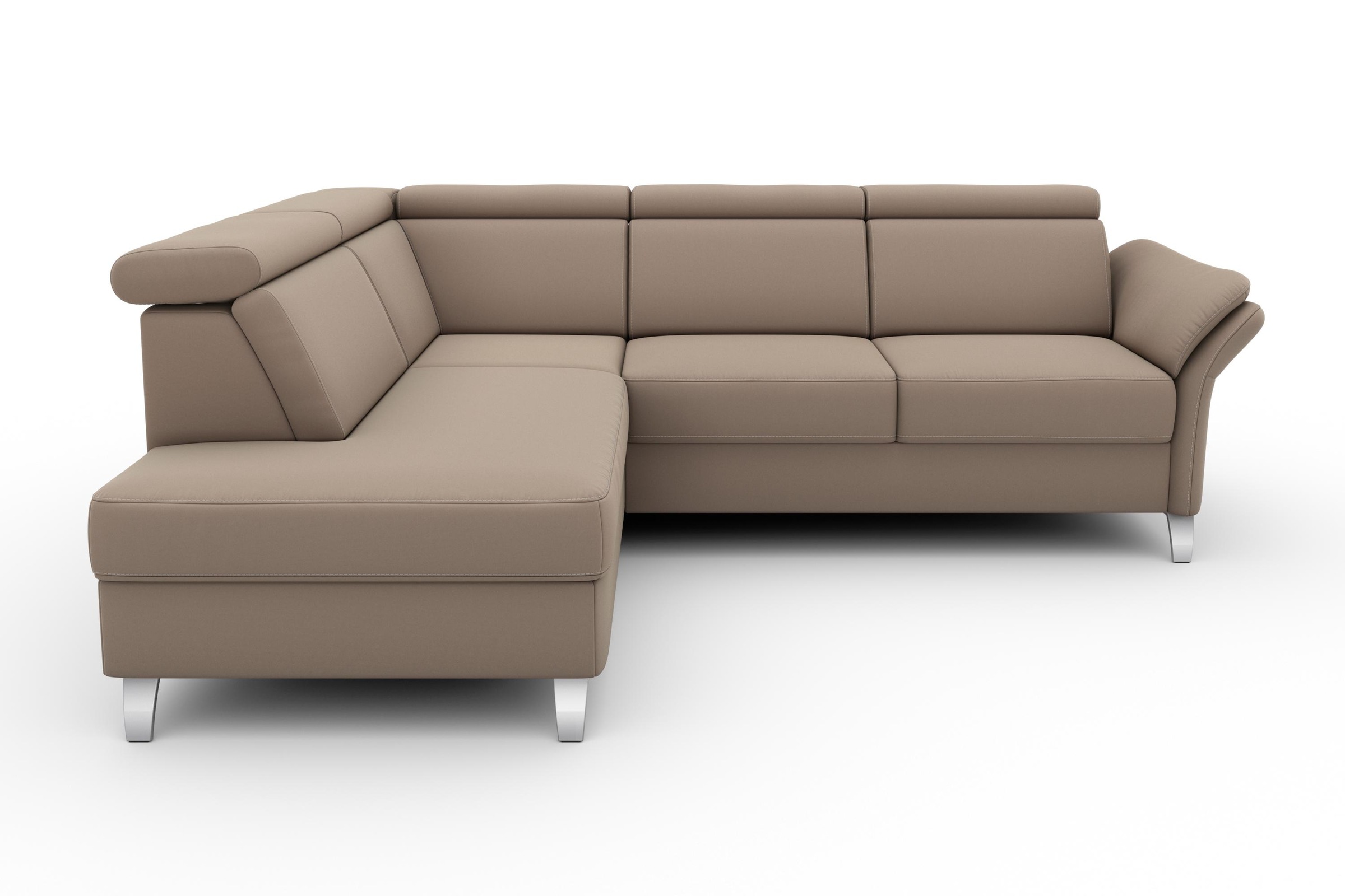 sit&more Ecksofa »Vincenzo L-Form« inklusive Kopfteilverstellung, wahlweise mit Bettfunktion, Bettkasten