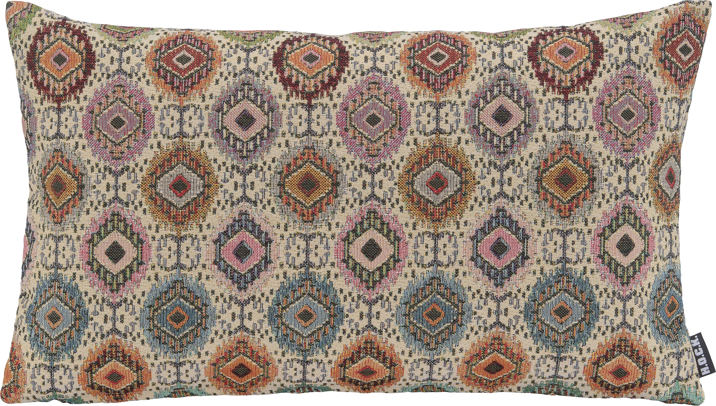 Image of H.O.C.K. Dekokissen "Kira" Kissenhülle mit Füllung, 1 Stück, mit Ikat-Muster im Boho-Style