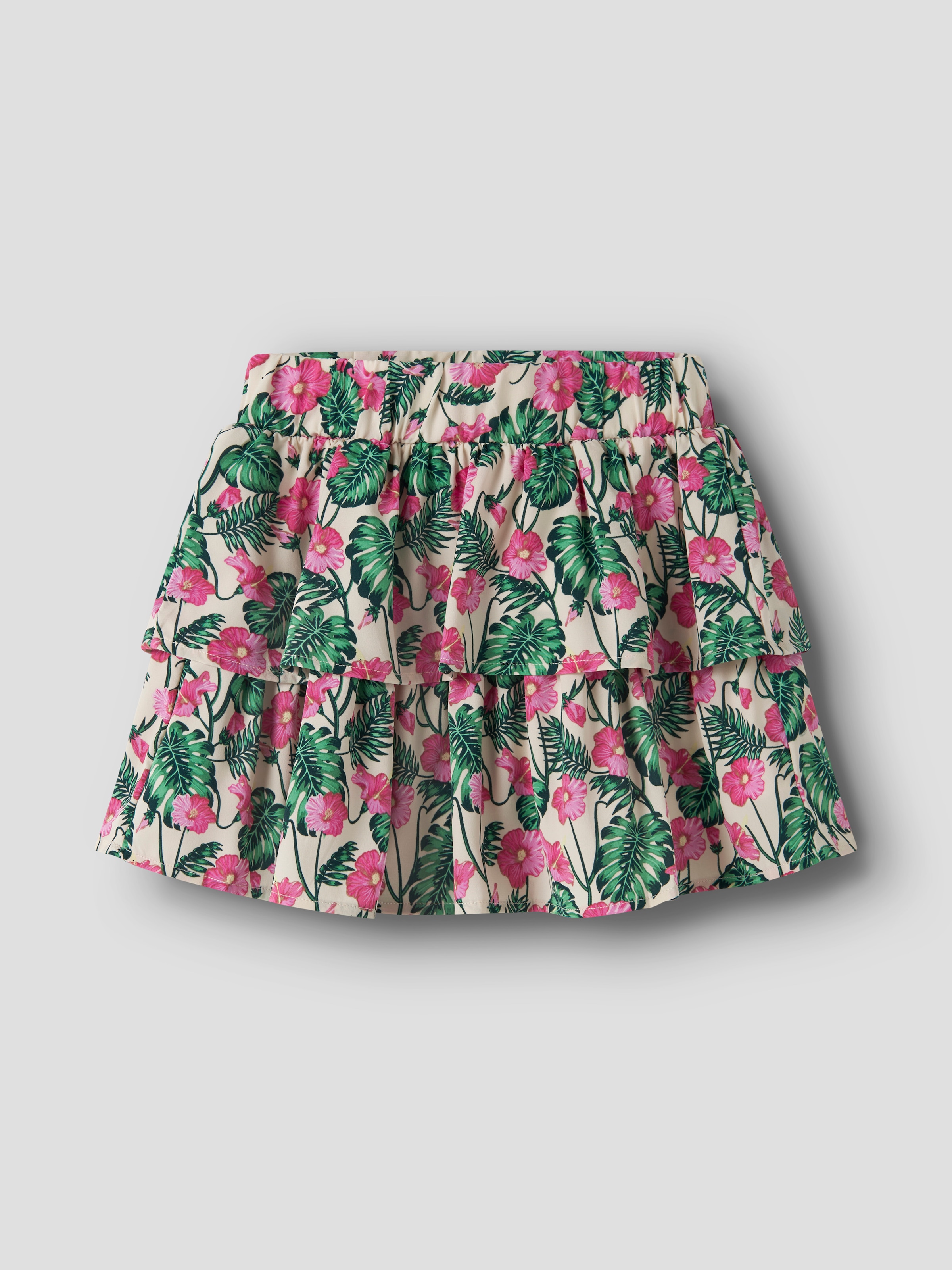 Name It Jupe à volants »NKFVINAYA SKIRT FFF NOOS« Fibre synthétique, stretch, imprimé intégral