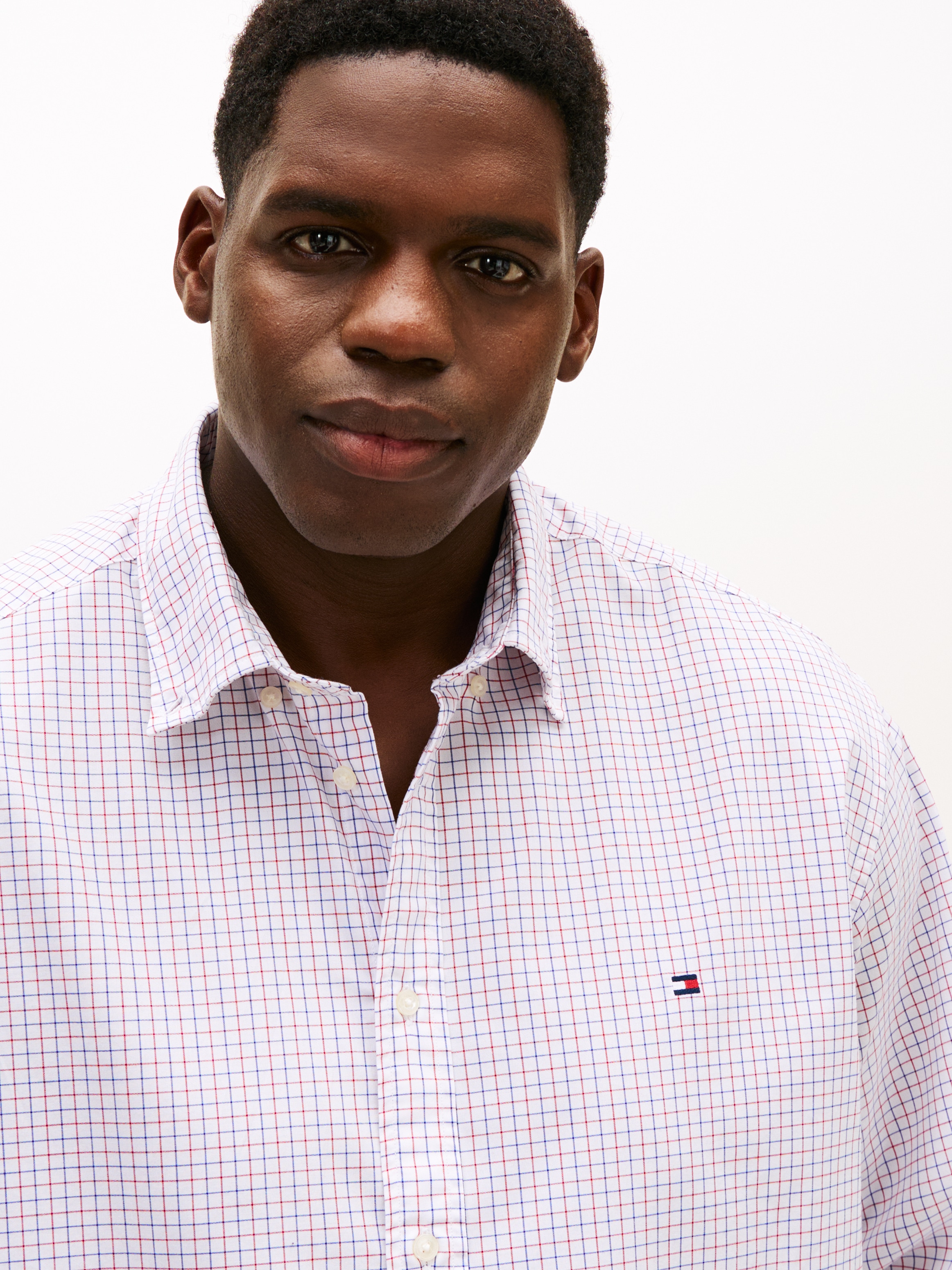 Tommy Hilfiger Big & Tall Chemise à manches longues »BT - CORE TATTRSALL POP« Grosse Grössen, Button-down-Kragen, regular fit