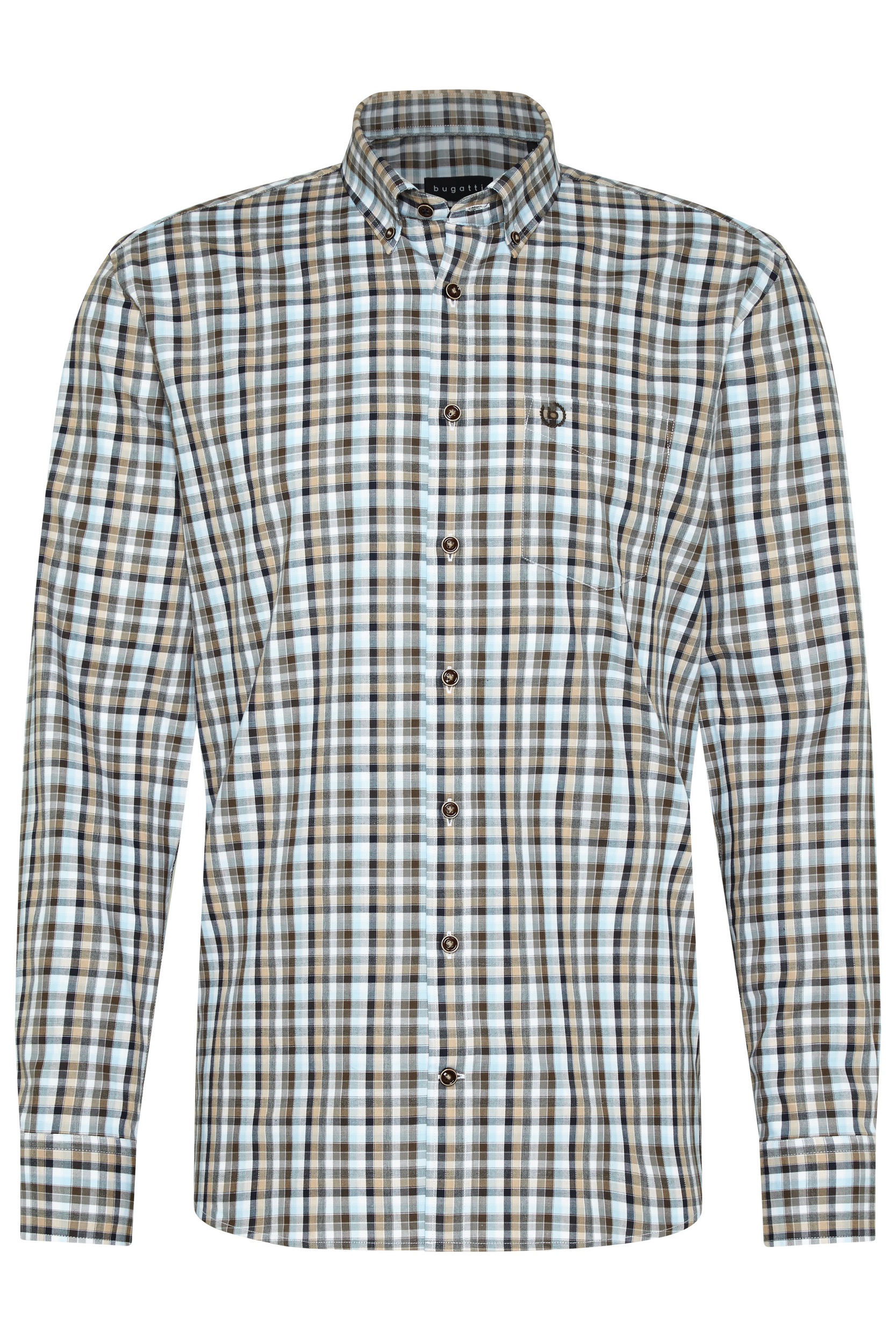 bugatti Langarmhemd »Modern Fit«, mit Button-Down-Kragen
