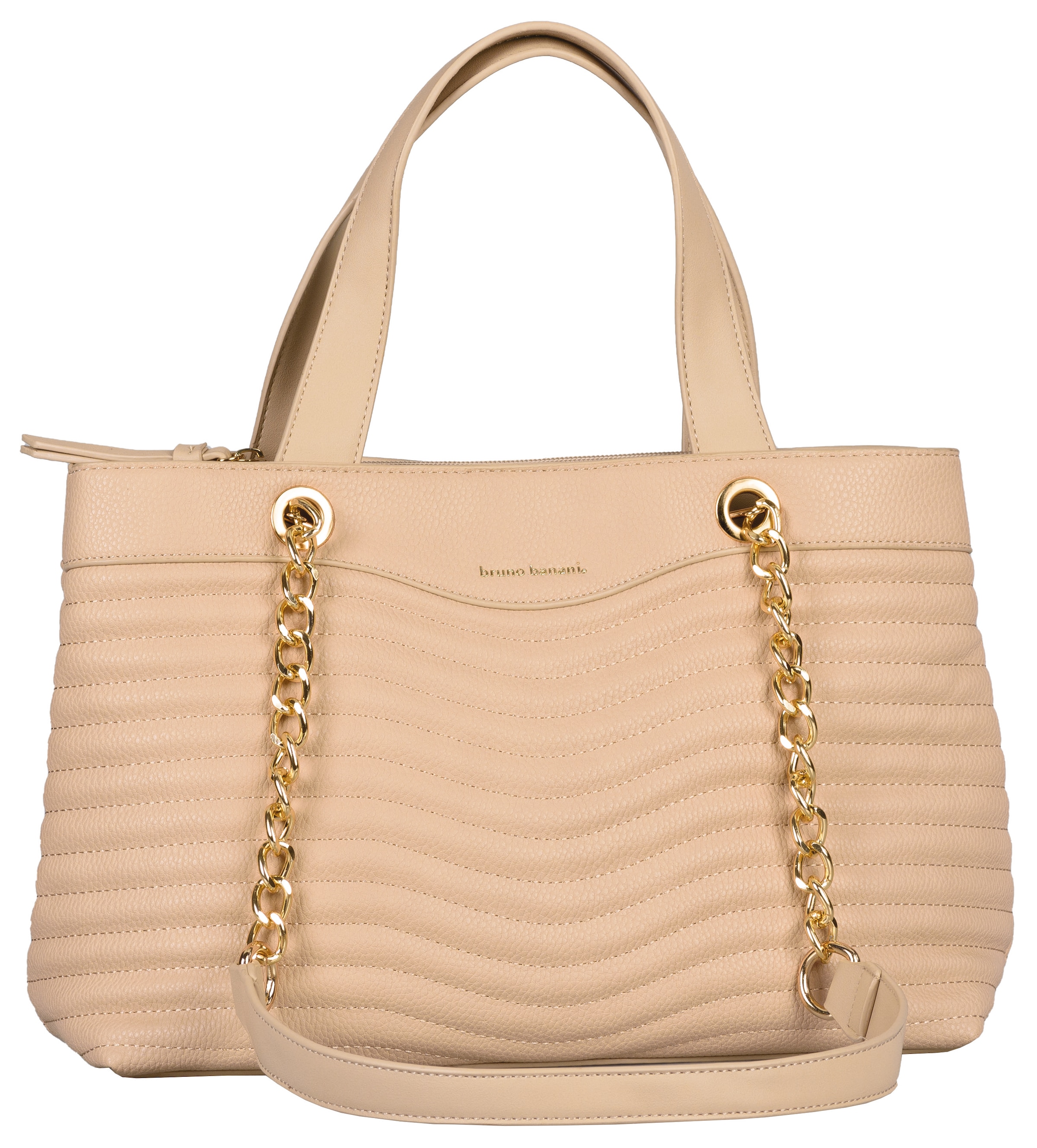 Bruno Banani Henkeltasche, mit goldfarbenen Kettendetails