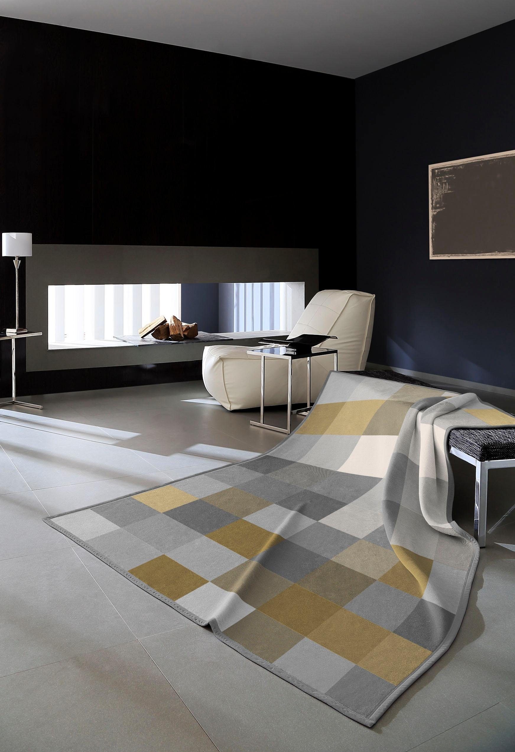 Image of BIEDERLACK Wohndecke »Check«, Veloursband-Einfassung, Kuscheldecke bei Ackermann Versand Schweiz