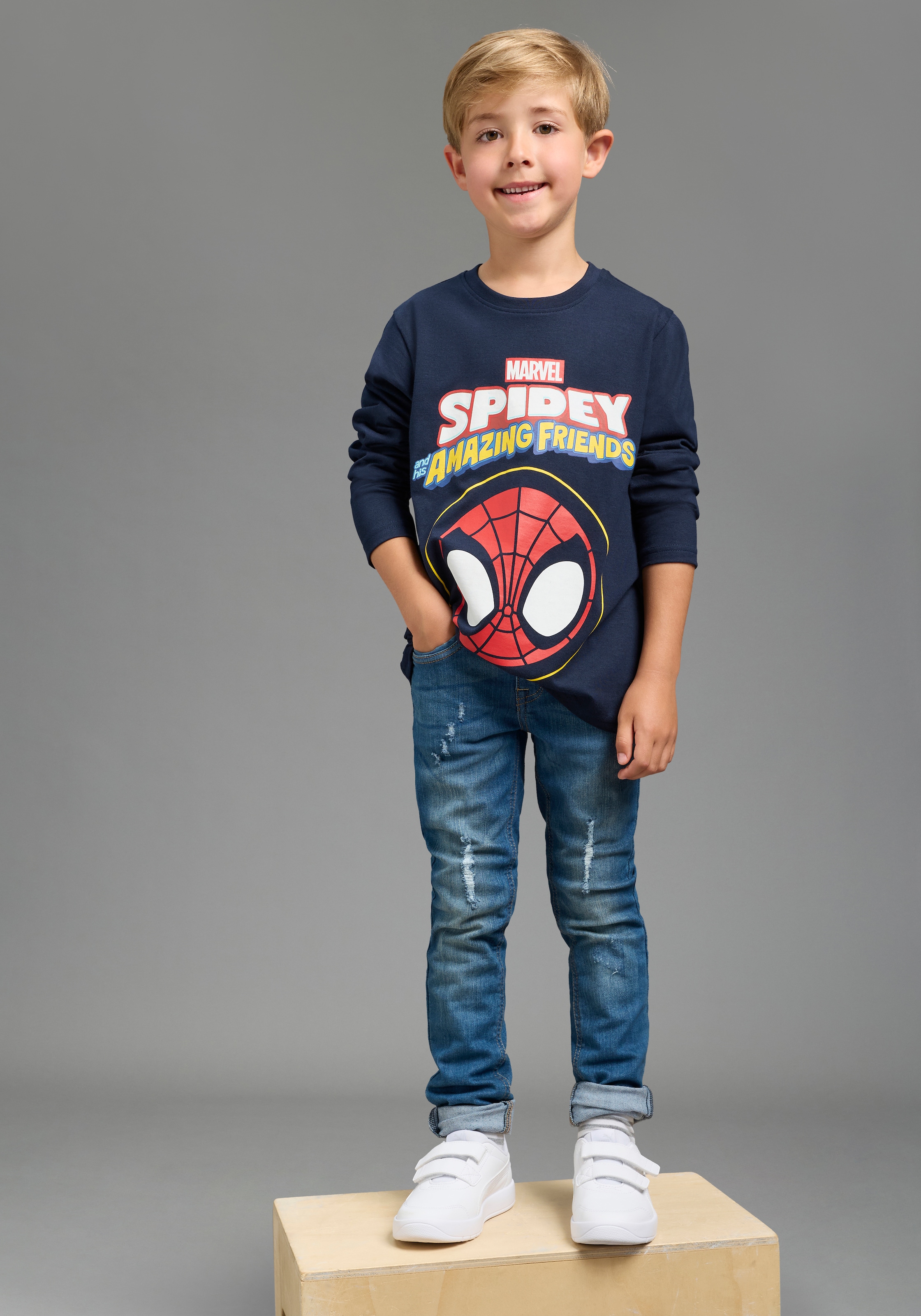 KIDSWORLD Langarmshirt »SPIDEY Shirt, Disney« Disney-Shirt, Basic-Passform, Langarm, mit modischem Druck