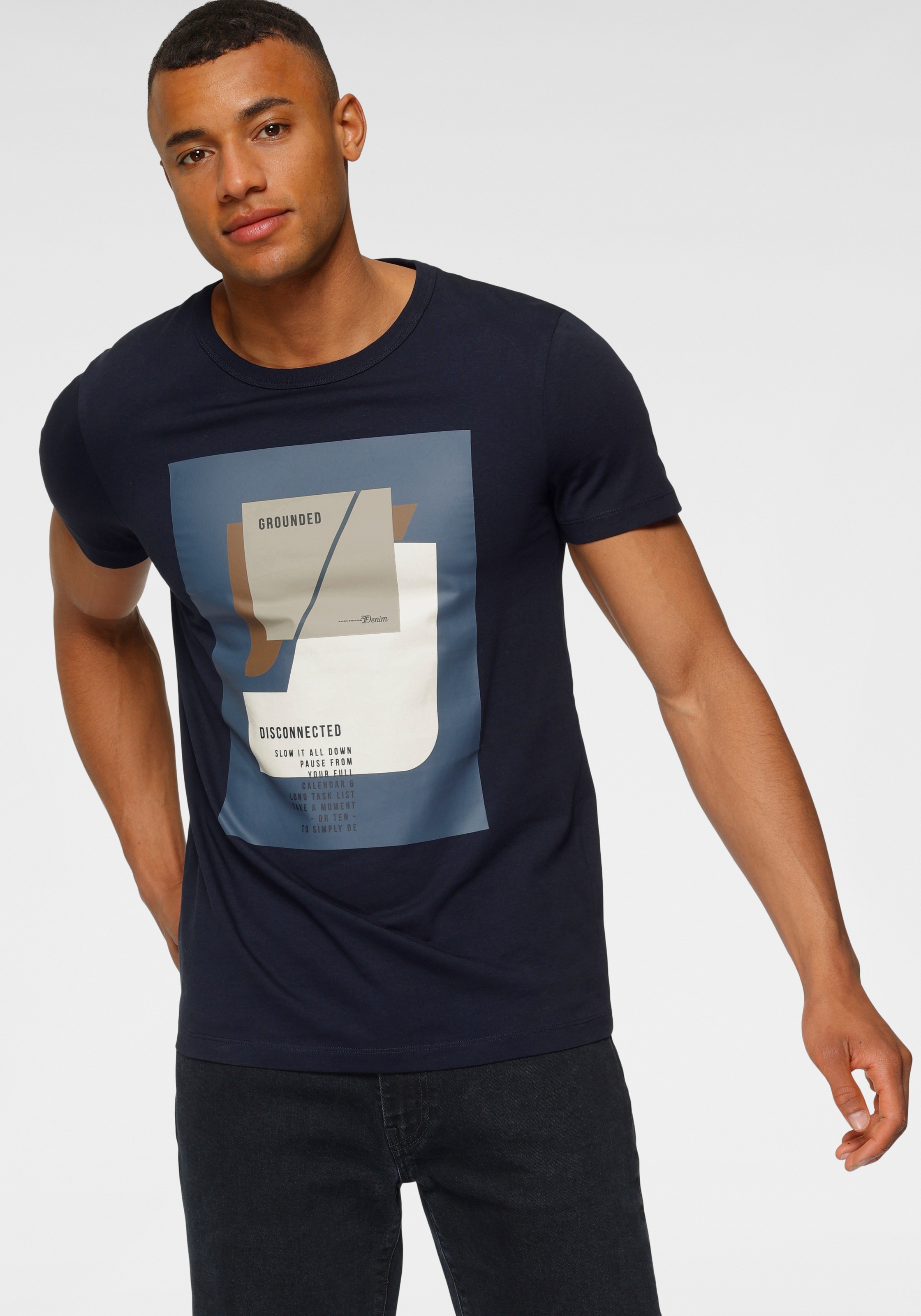 Image of TOM TAILOR Denim T-Shirt, mit Frontdruck bei Ackermann Versand Schweiz