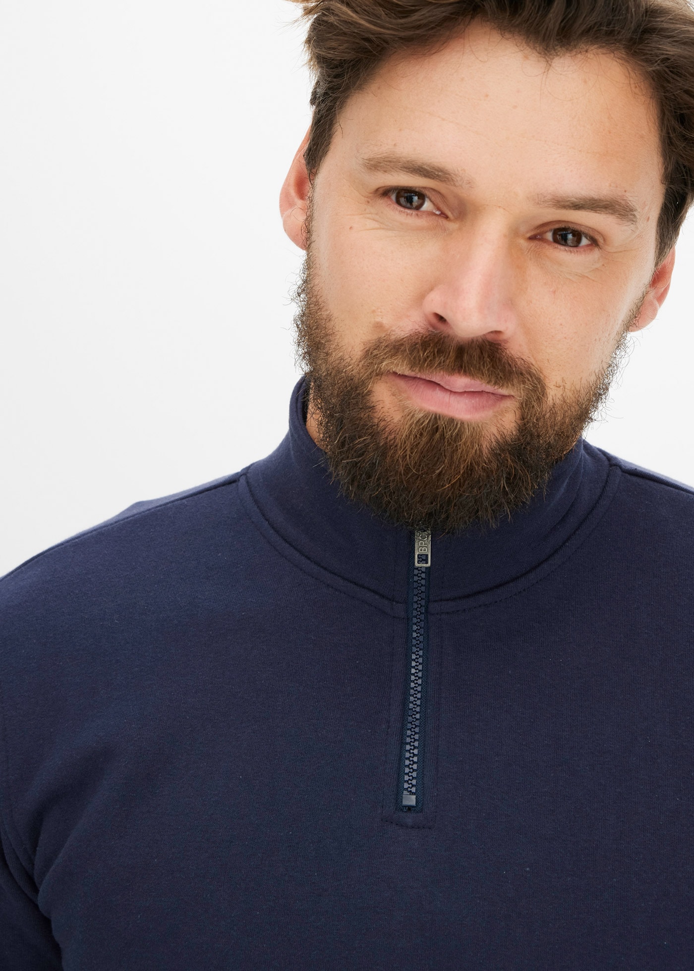 bonprix Sweatshirt »Sweatshirt mit Troyerkragen«, Sweatshirt mit Troyerkragen
