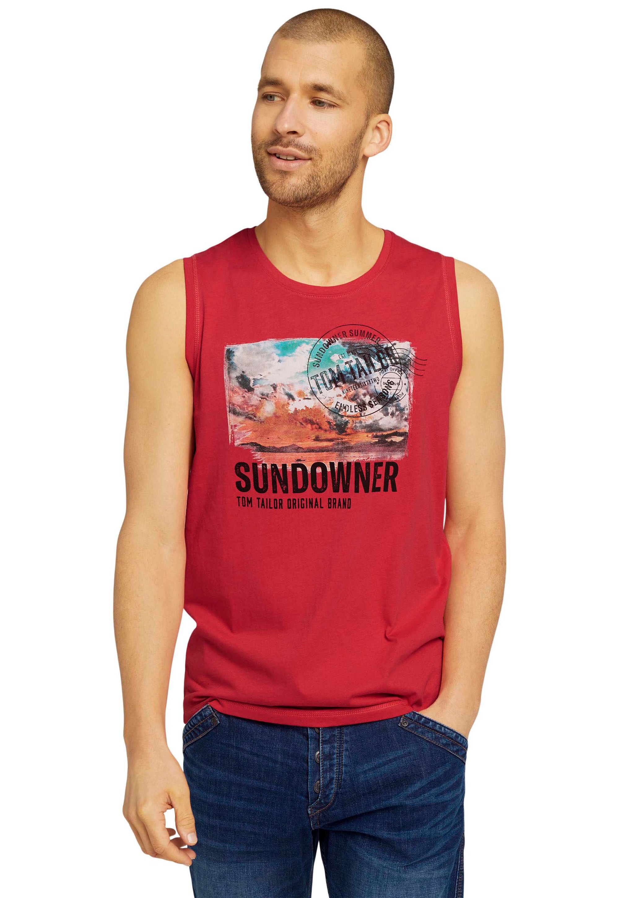 Image of TOM TAILOR Muskelshirt, mit Logoprint bei Ackermann Versand Schweiz