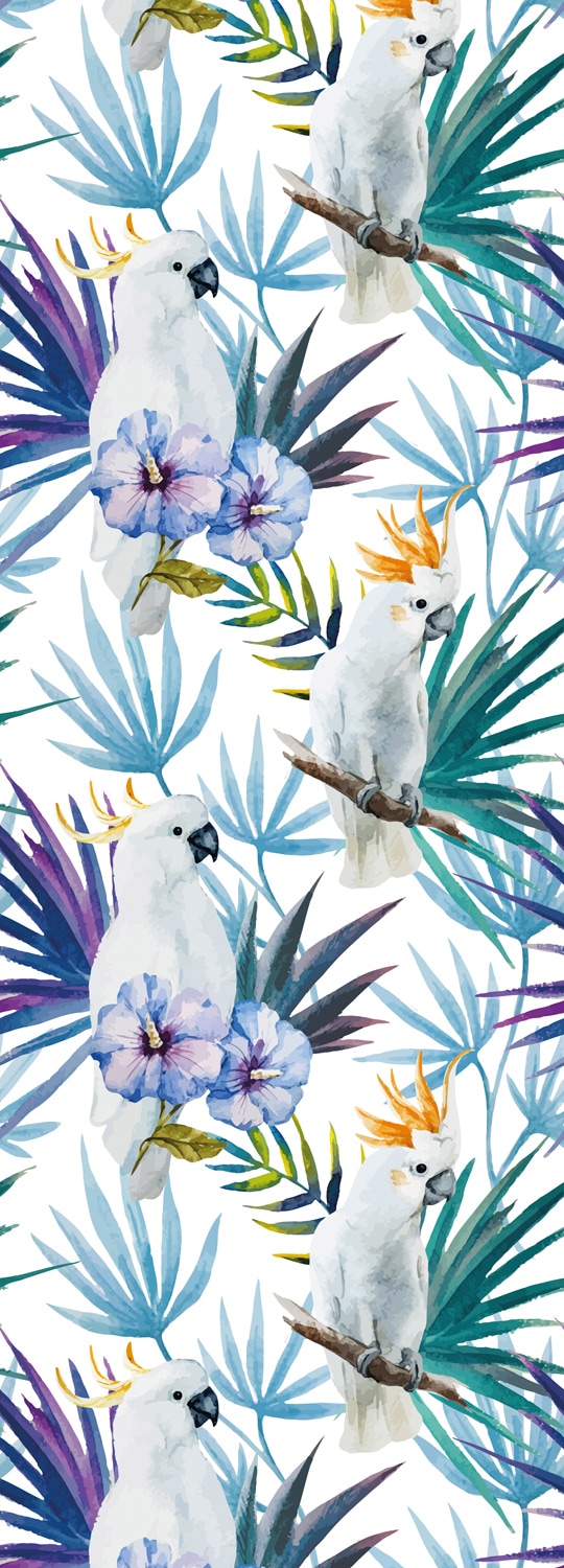 Image of queence Vinyltapete "Art" Motiv floral geblümt gemustert glatt 90x250cm, selbstklebend, kinderleichte Anbringung, Sticker