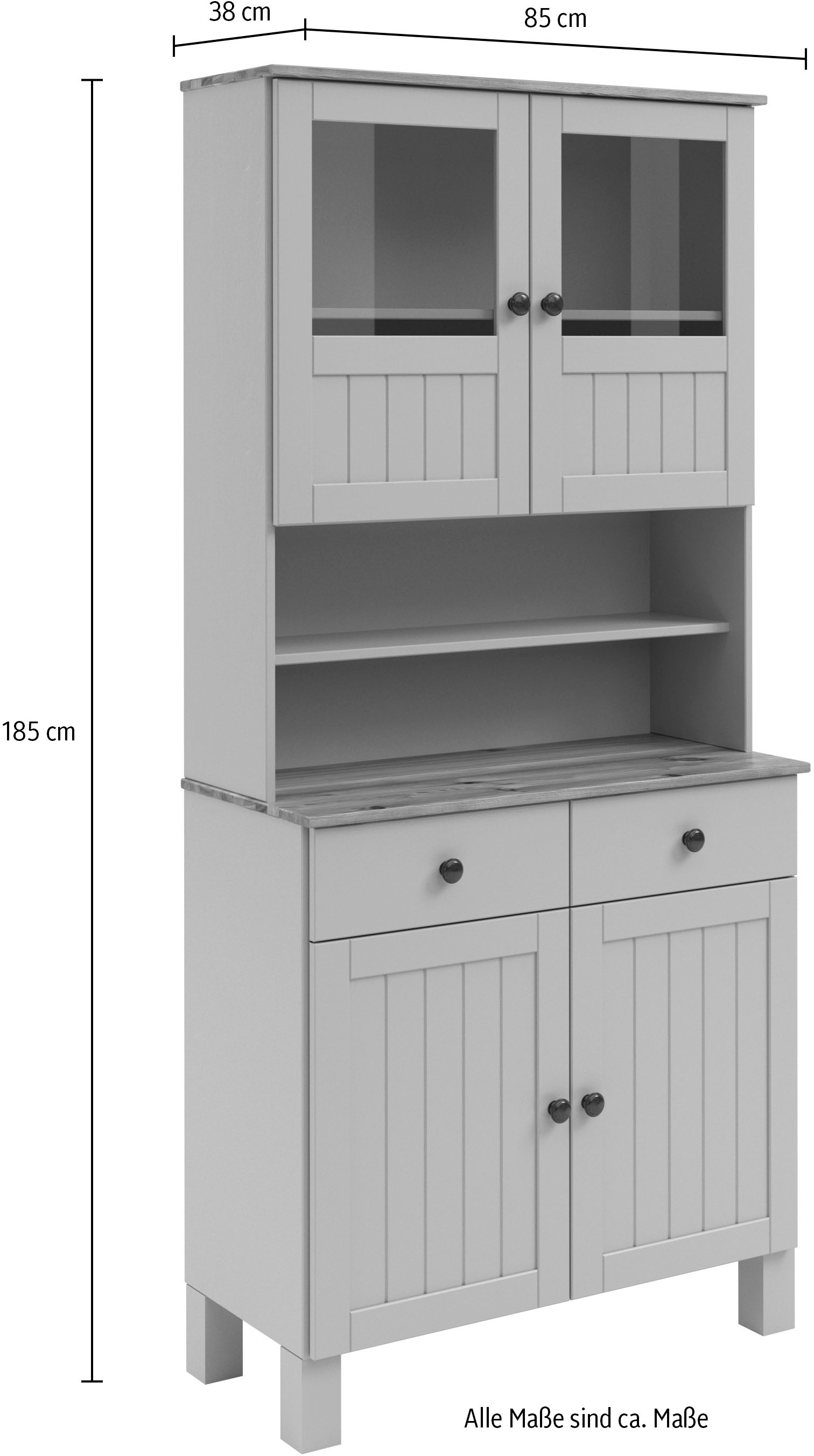 Home affaire Küchenbuffet »Alby2« Mit Metallgriffen, Breite 85 cm