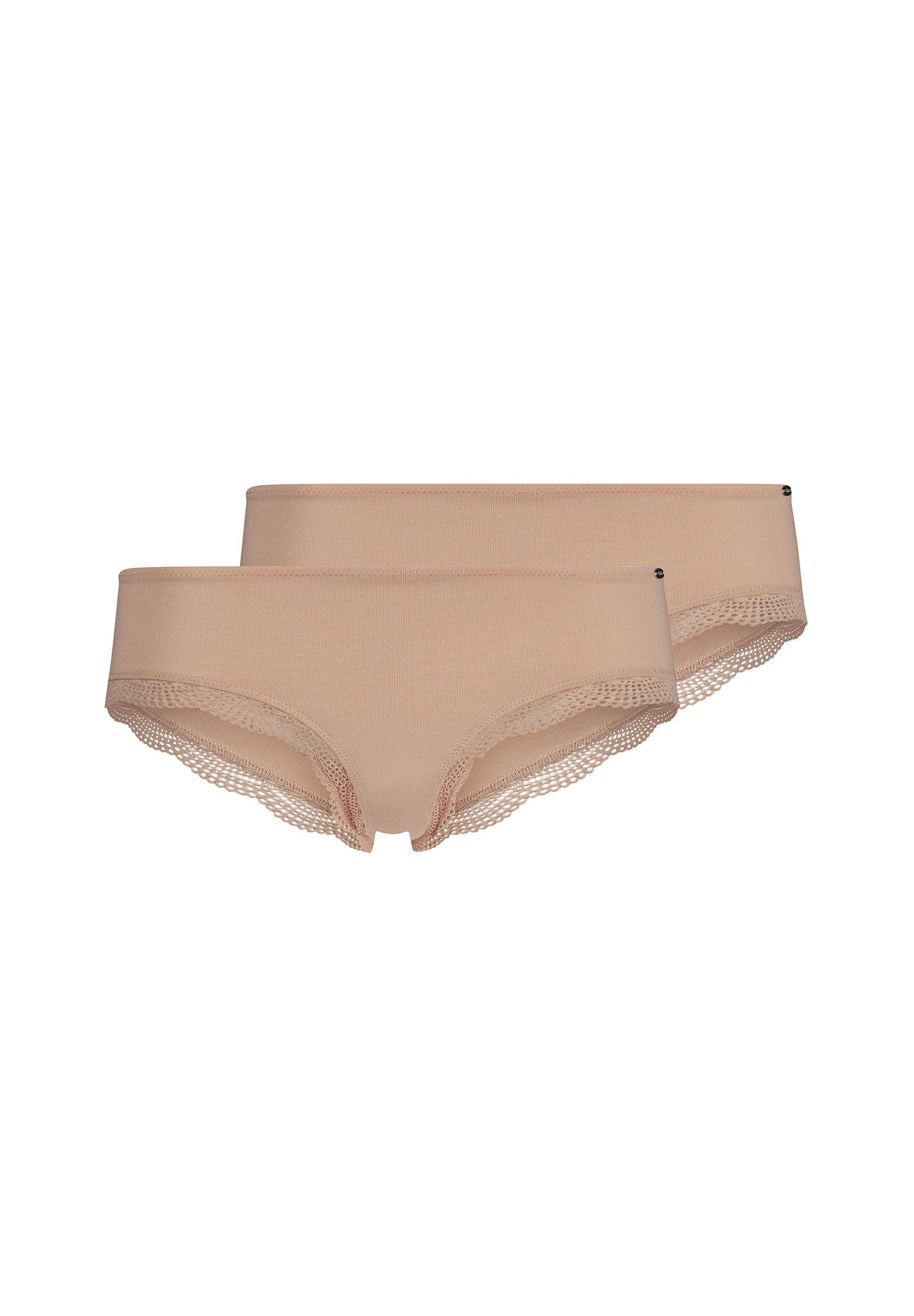 Panty »Classicotton«, (2er Pack), Umlaufende Spitze am Beinabschluss