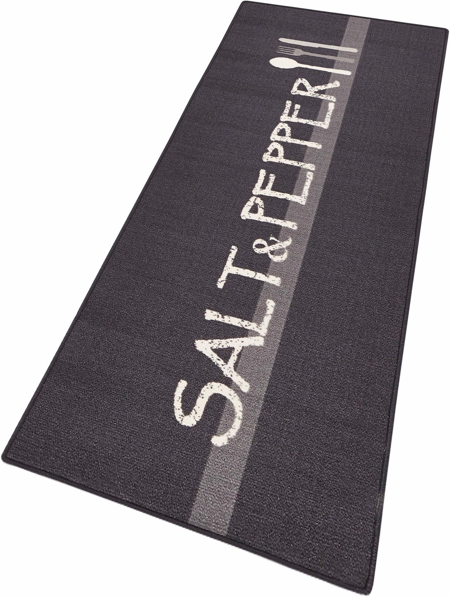 Image of HANSE Home Küchenläufer »Salt & Pepper«, rechteckig, 8 mm Höhe, Kurzflor, rutschhemmend, Teppich-Läufer, Gekettelt, Strapazierfähig, Pflegeleicht, Küche, Schriftzug, Kitchen bei Ackermann Versand Schweiz