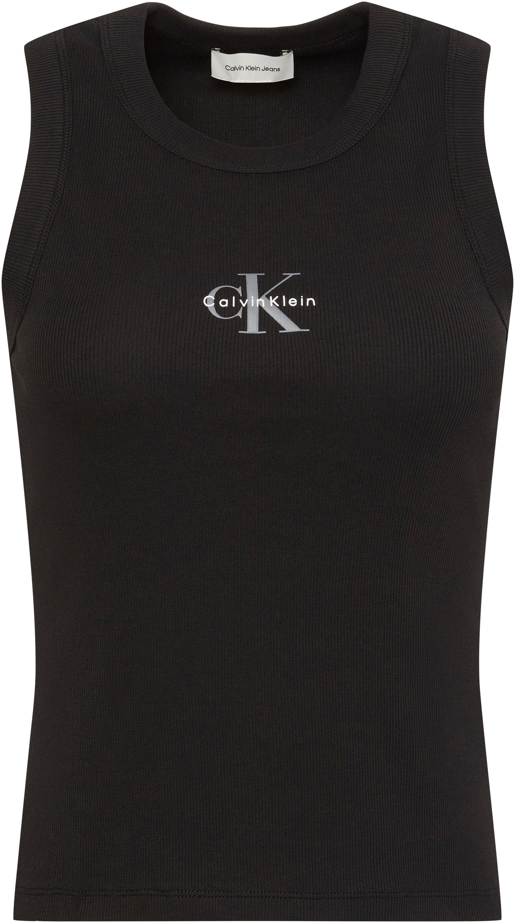 Image of Calvin Klein Jeans Tanktop "MONOGRAM RIB TANK" Figurbetonte Passform mit Rundhalsausschnitt