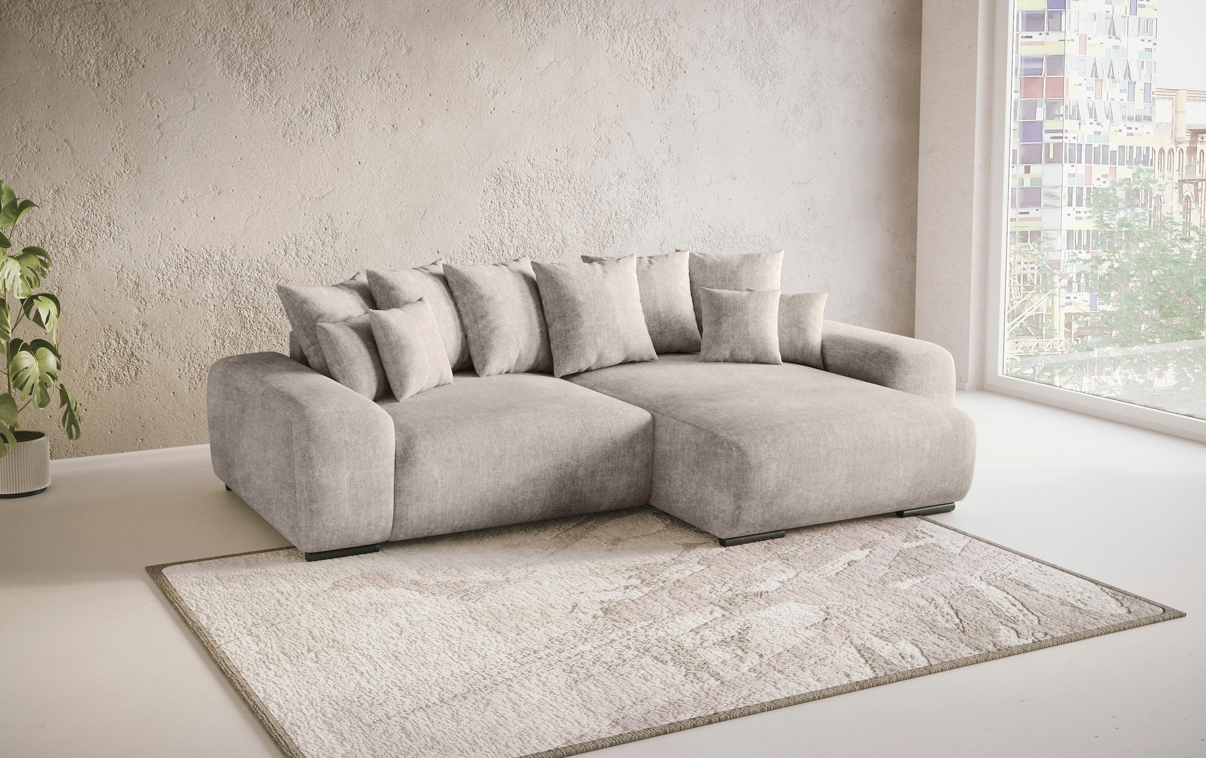 Mr. Couch Ecksofa »Sundance L-Form«, Dauerschläfer mit EasyBett-Schlaffunktion, Bettkasten