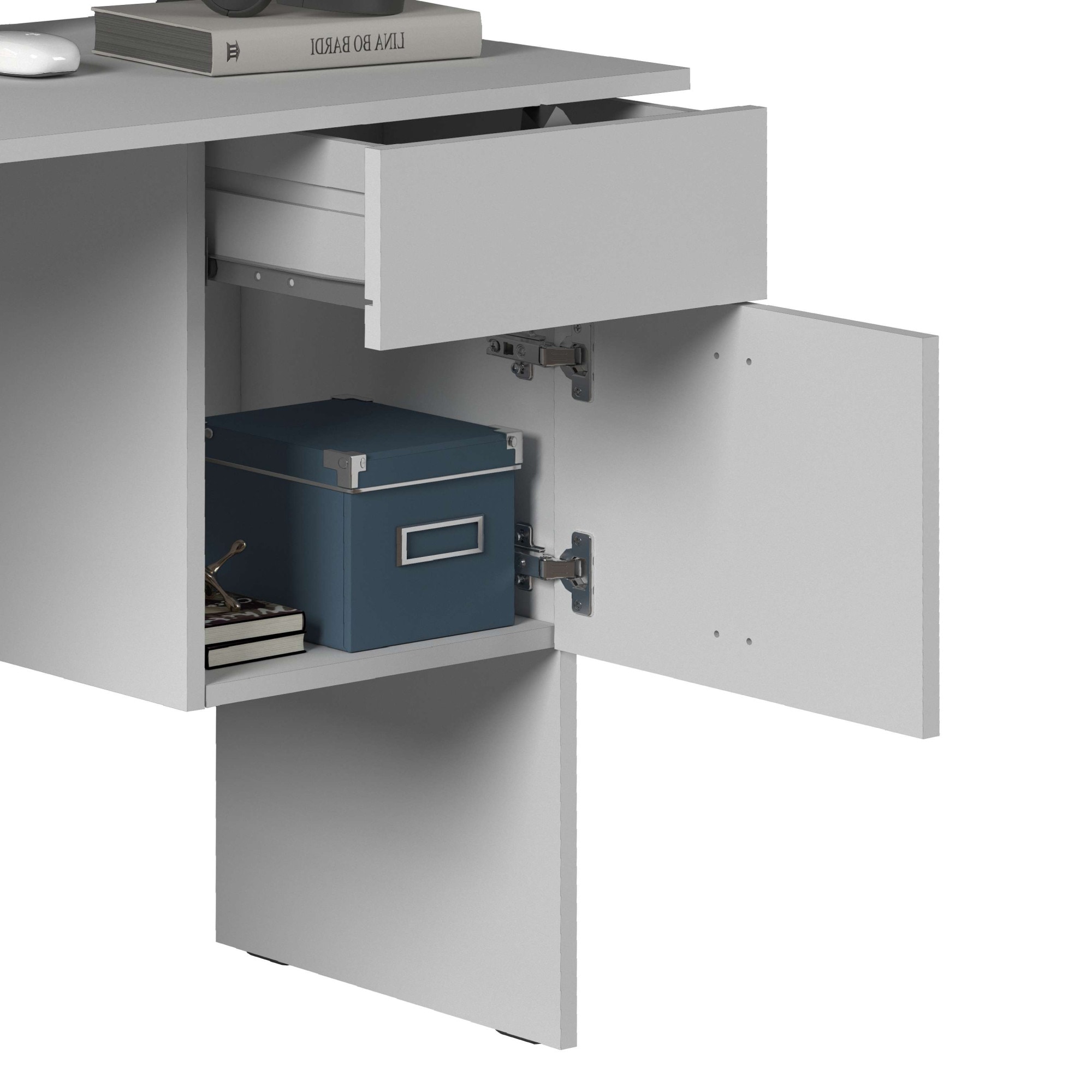 INOSIGN Schreibtisch »Essential, Schreibtisch, kleiner Computertisch, Bürotisch für Büro« 1 Stk. tlg. mit 1 Tür,1 Schublade, Arbeitsplatte Breite 110 cm