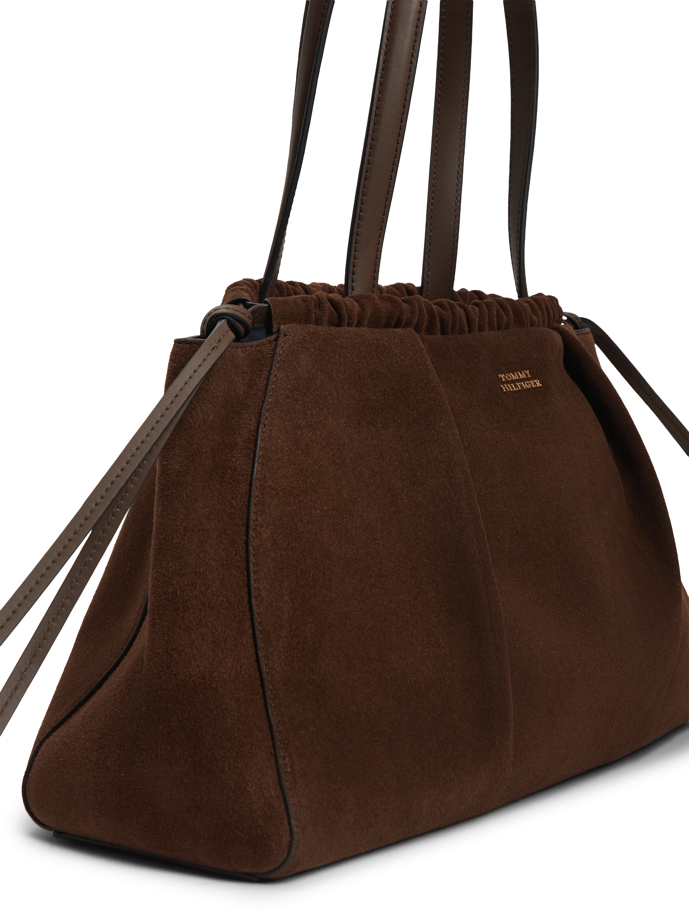 Tommy Hilfiger Hobo »SOFT LEATHER HOBO SUEDE« Sac à main pour femmes, sac bandoulière avec cordon de serrage
