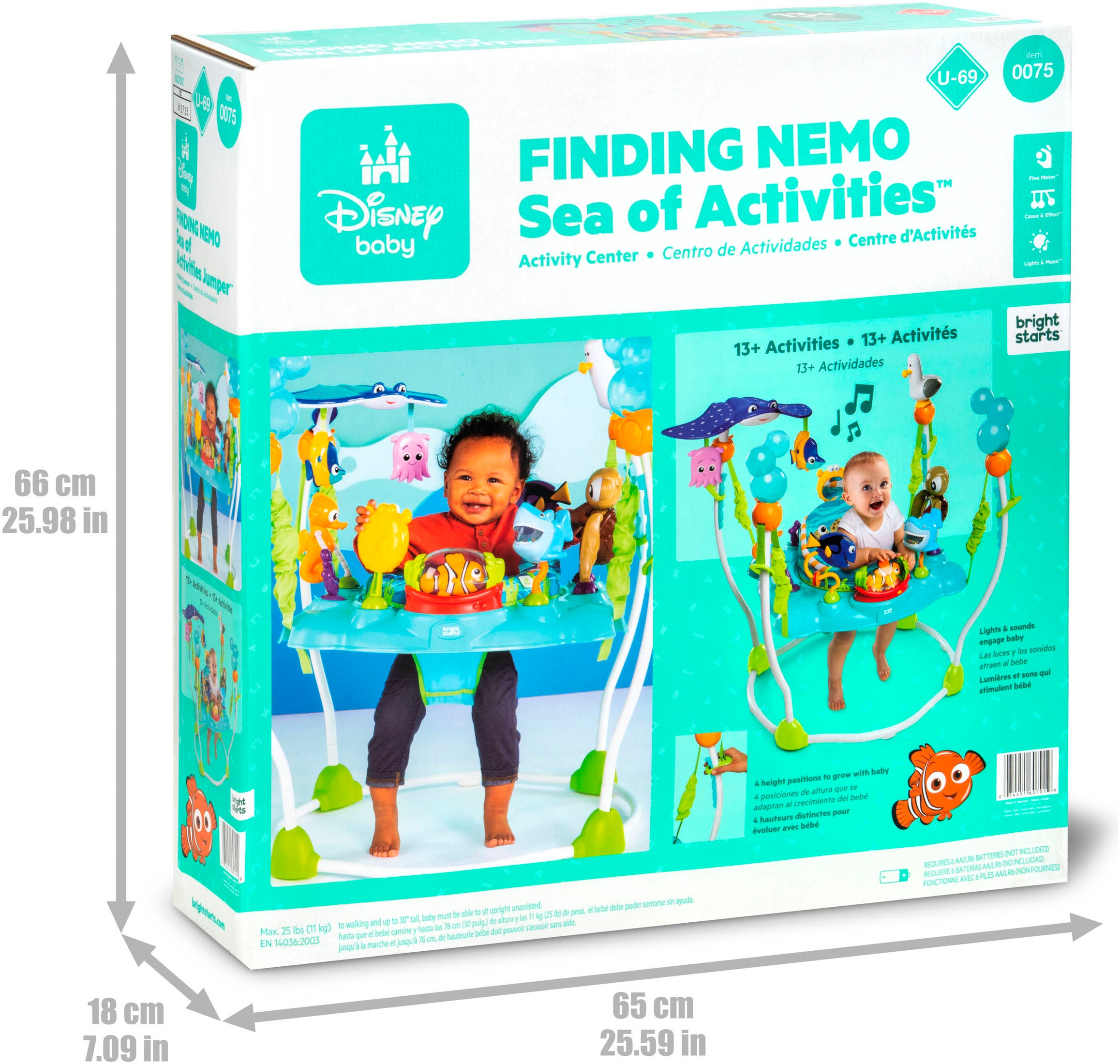 Bright Starts Centre de jeux »Finding Nemo Sea of Activities Jumper« mit Licht- und Soundeffekt