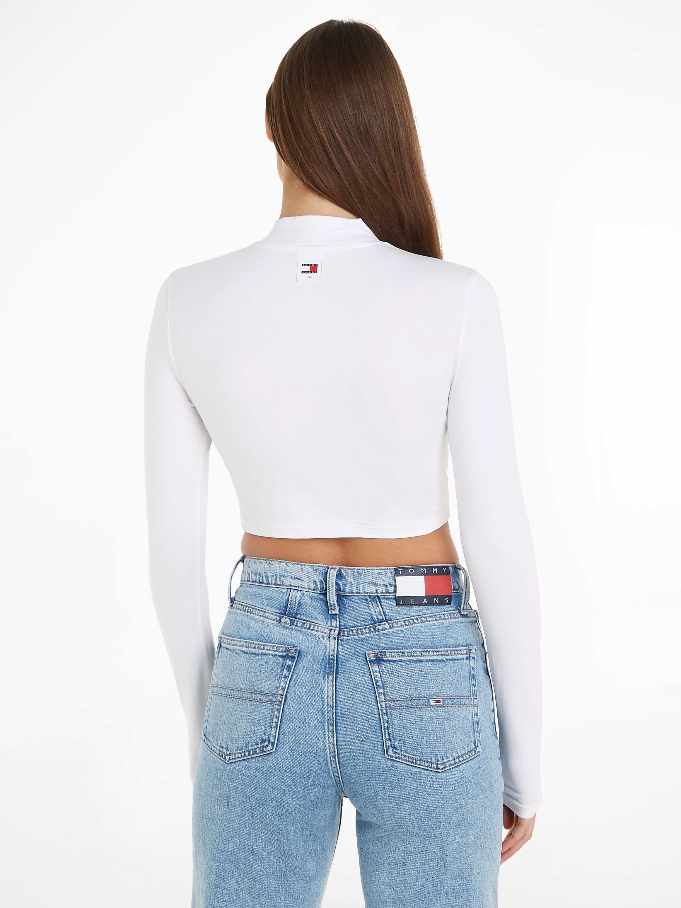 Tommy Jeans Stehkragenshirt »TJW SLIM SP CRP ESS LOGO 1+ MOCK«, mit Logoschriftzug