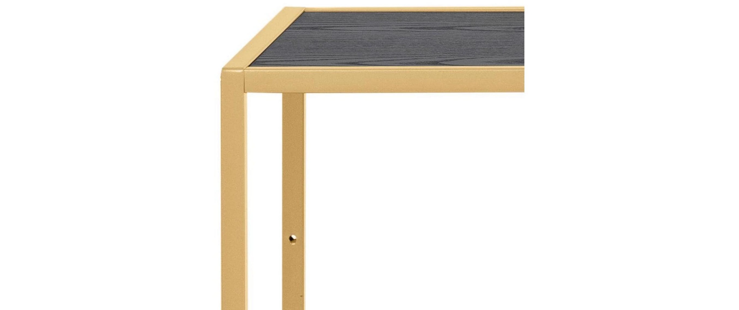 AC Design Regal »Seaford 114 x 35 x 78 cm, Goldfarben/Schwarz«