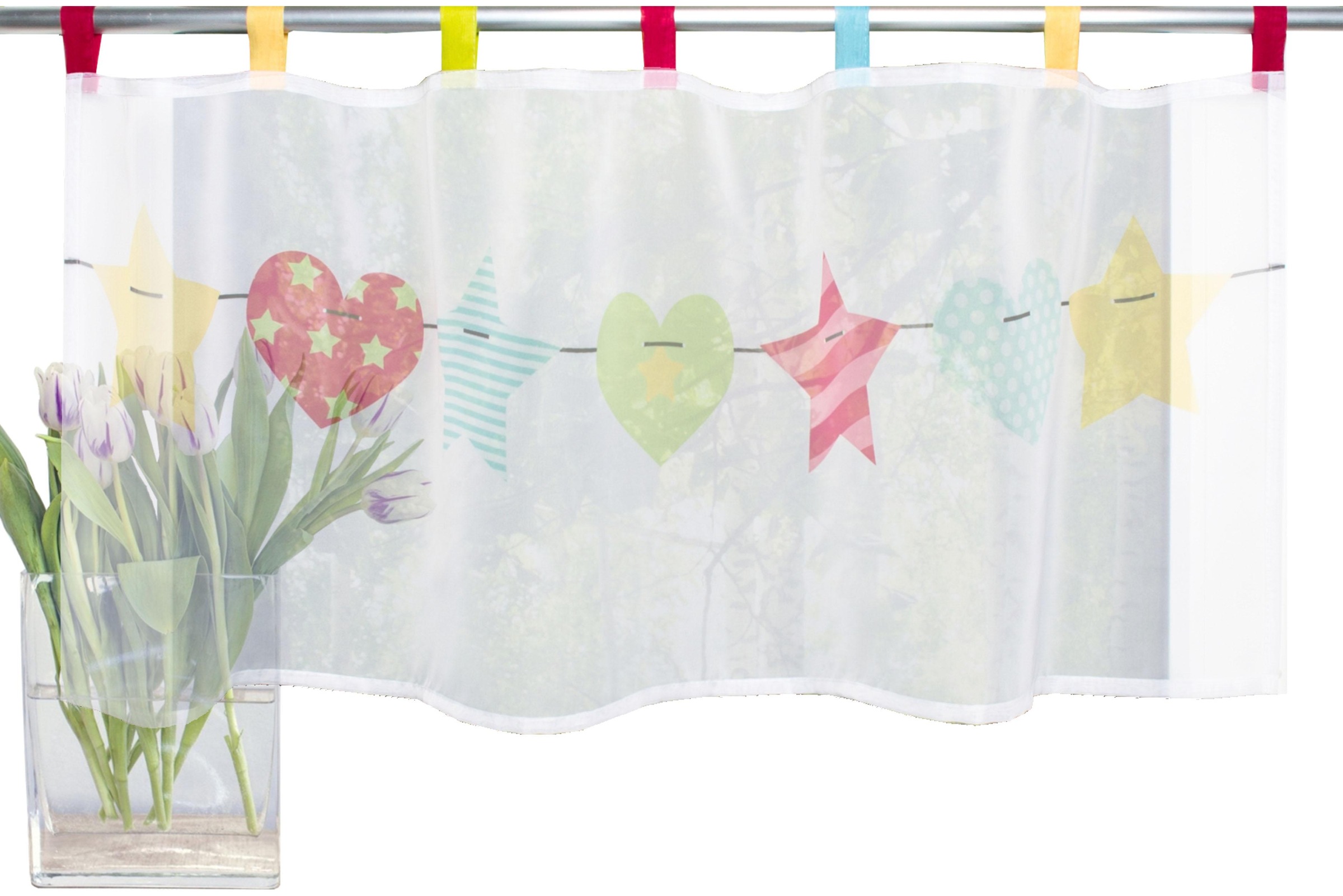 Image of HOME WOHNIDEEN Scheibengardine »SWEET«, (1 St.), HxB: 45x120 bei Ackermann Versand Schweiz