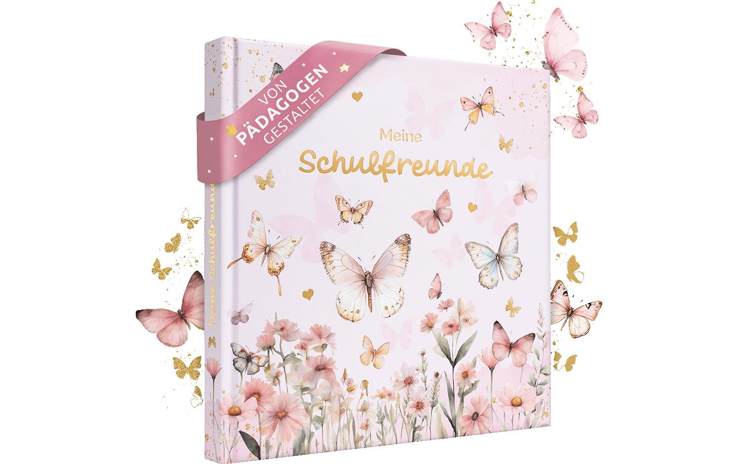 Image of Tagebuch "Eulentaler Schmetterling, 21 x 21 cm" Schulfreundebuch für Erinnerungen