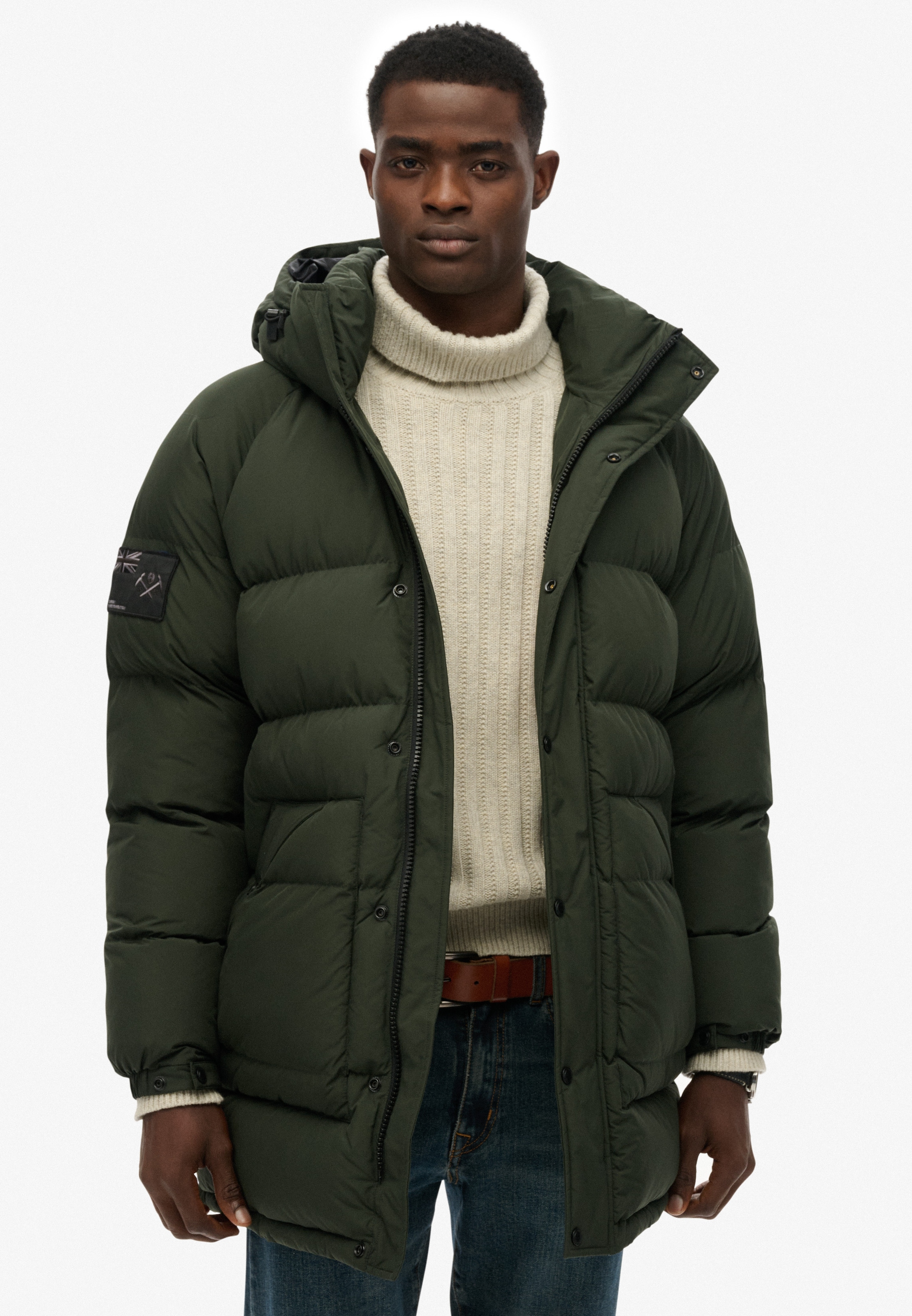 Superdry Steppjacke »XPD LONGLINE BAFFLE PARKA«, mit Kapuze