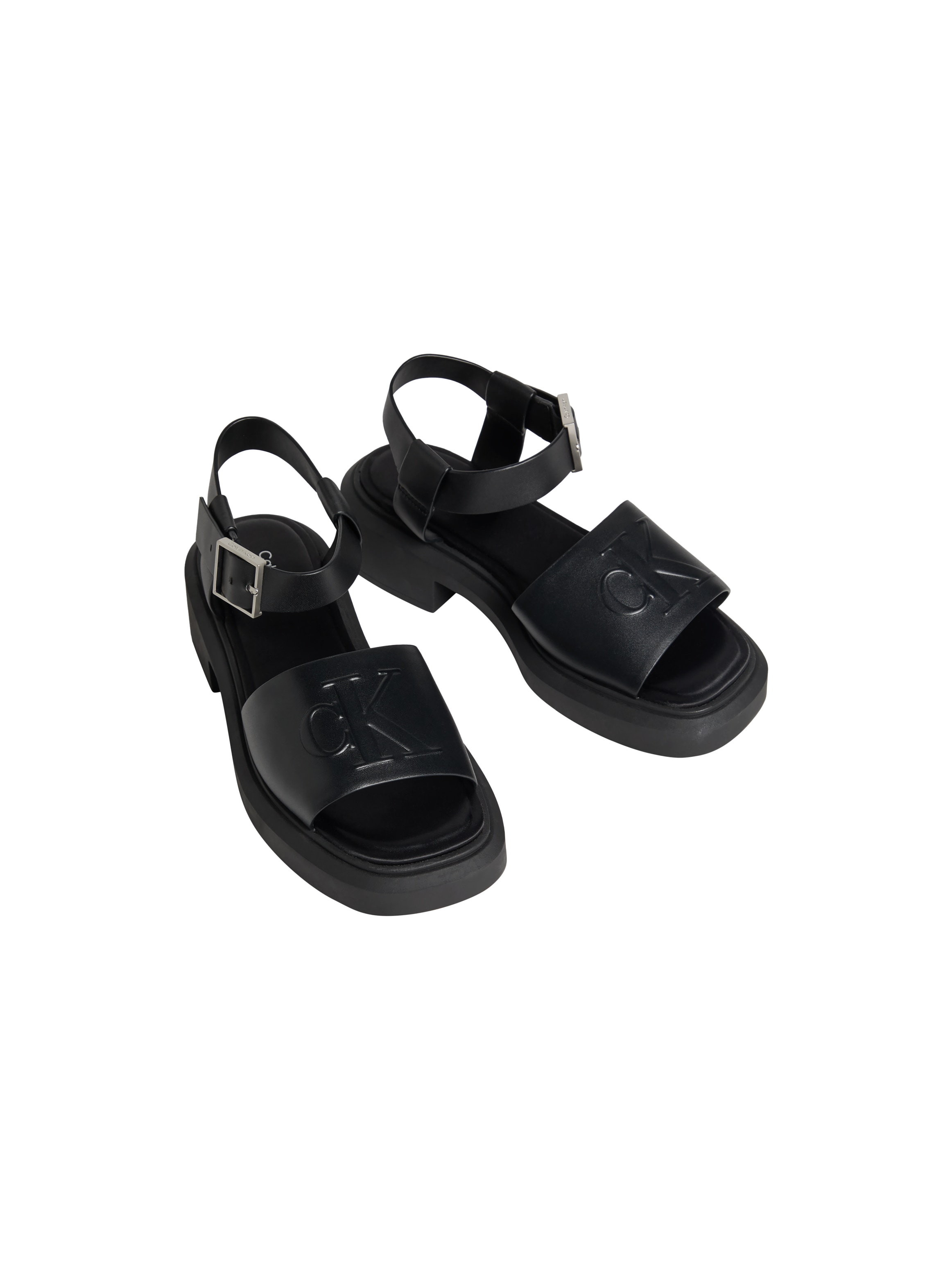Image of Calvin Klein Plateausandaletten "CHUNKY SANDAL LTH MG" Sommerschuh, Sandale, Blockabsatz, mit Schnallenverschluss