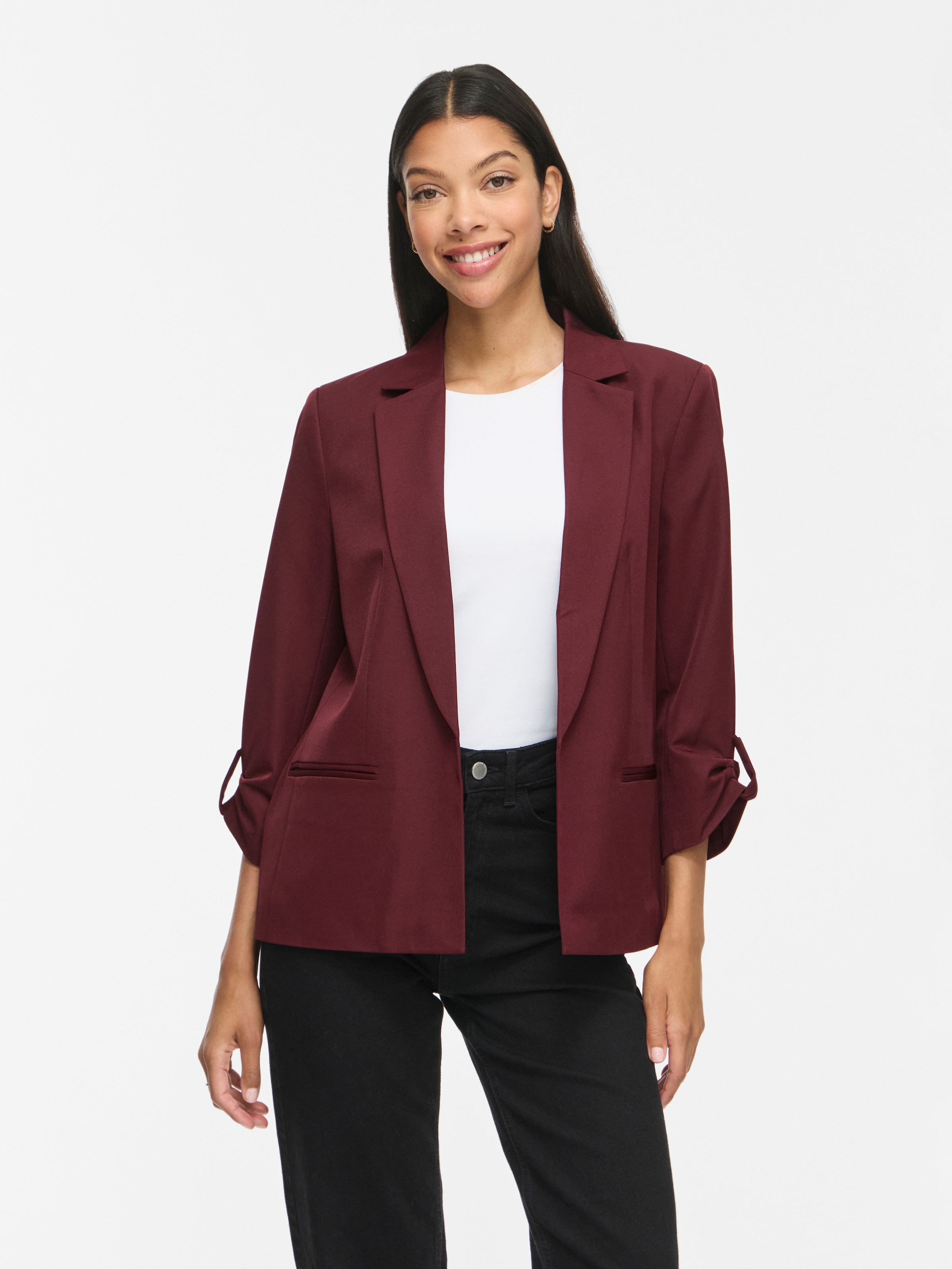 Image of Vila Kurzblazer "VINICE 3/4 LOOSE BLAZER - NOOS" Materialmix
