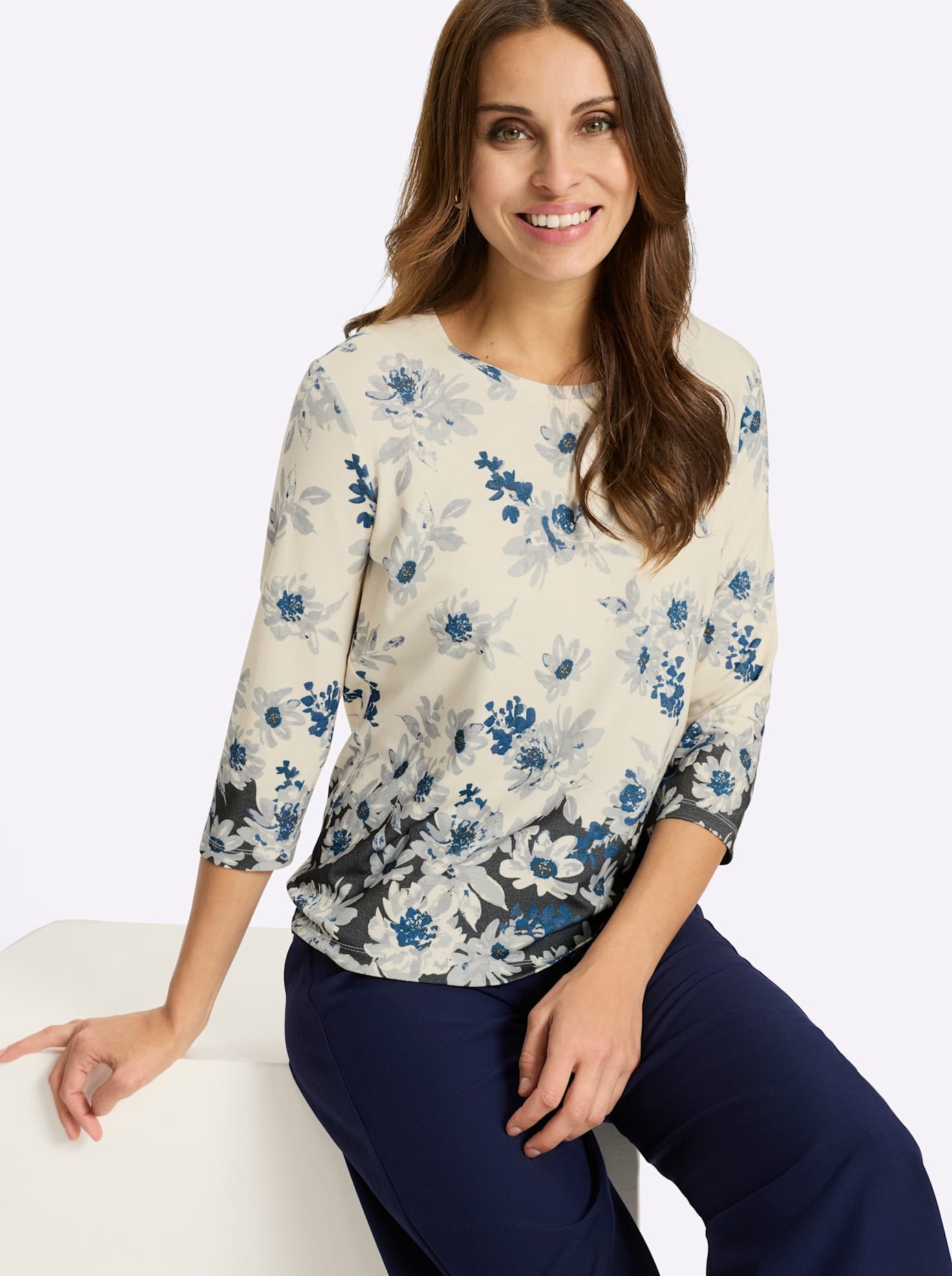 Lady 3/4-Arm-Shirt »Druck-Shirt« 1 tlg.