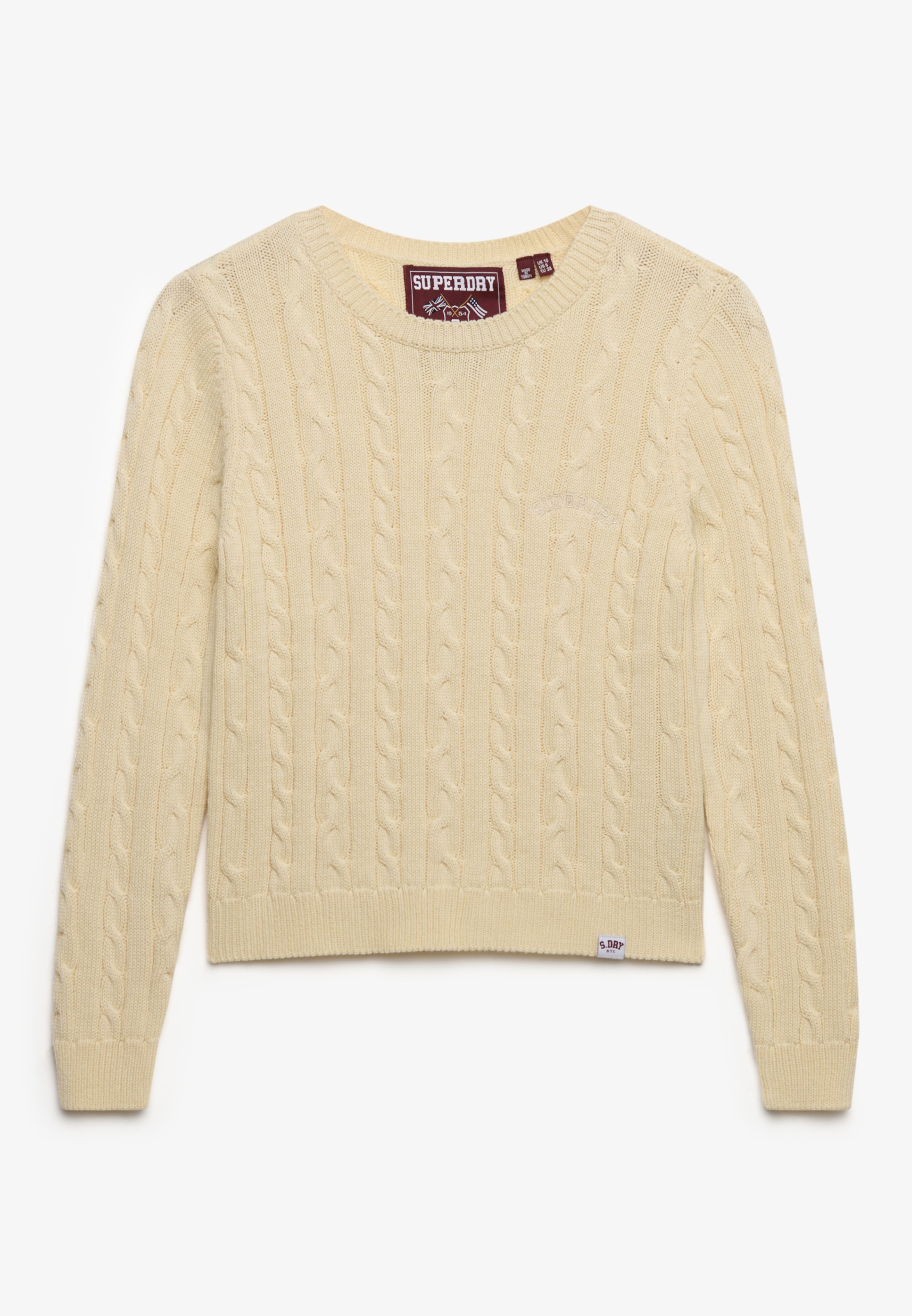 Superdry Pull en tricot »ESSENTIALS SLIM CABLE JUMPER«