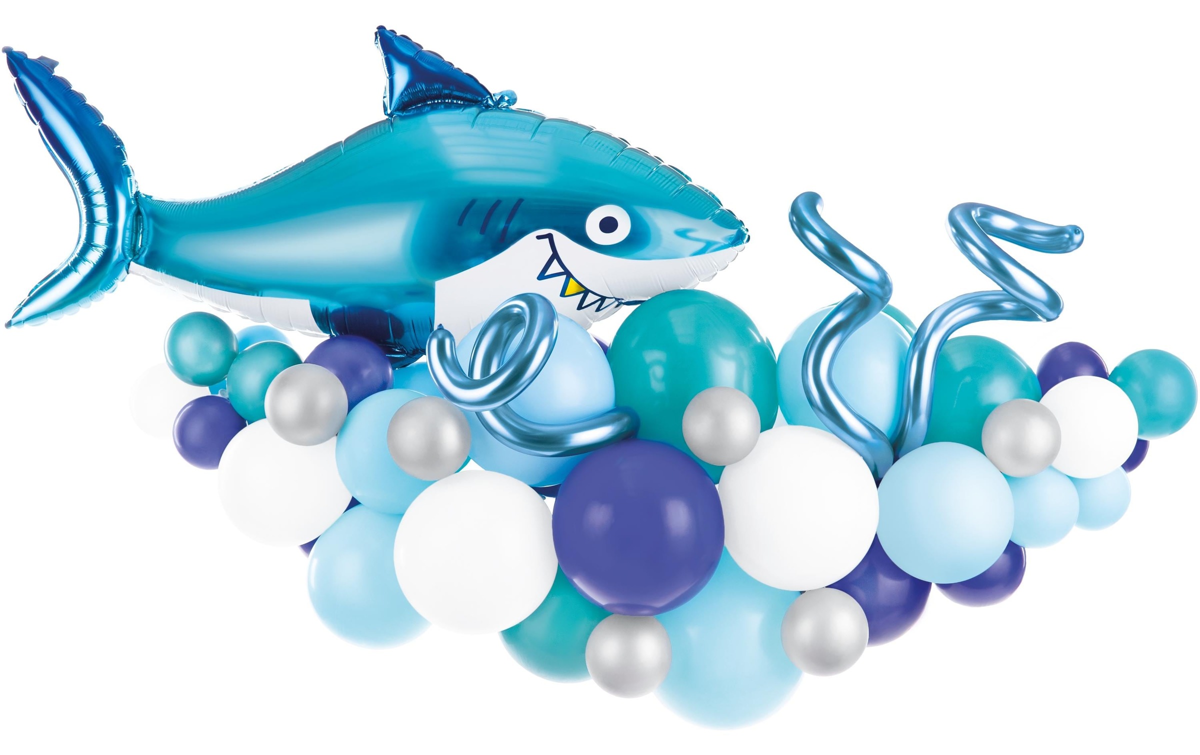 partydeco Aufblasbares Partyzubehör »Luftballon Hai Blau, 150«