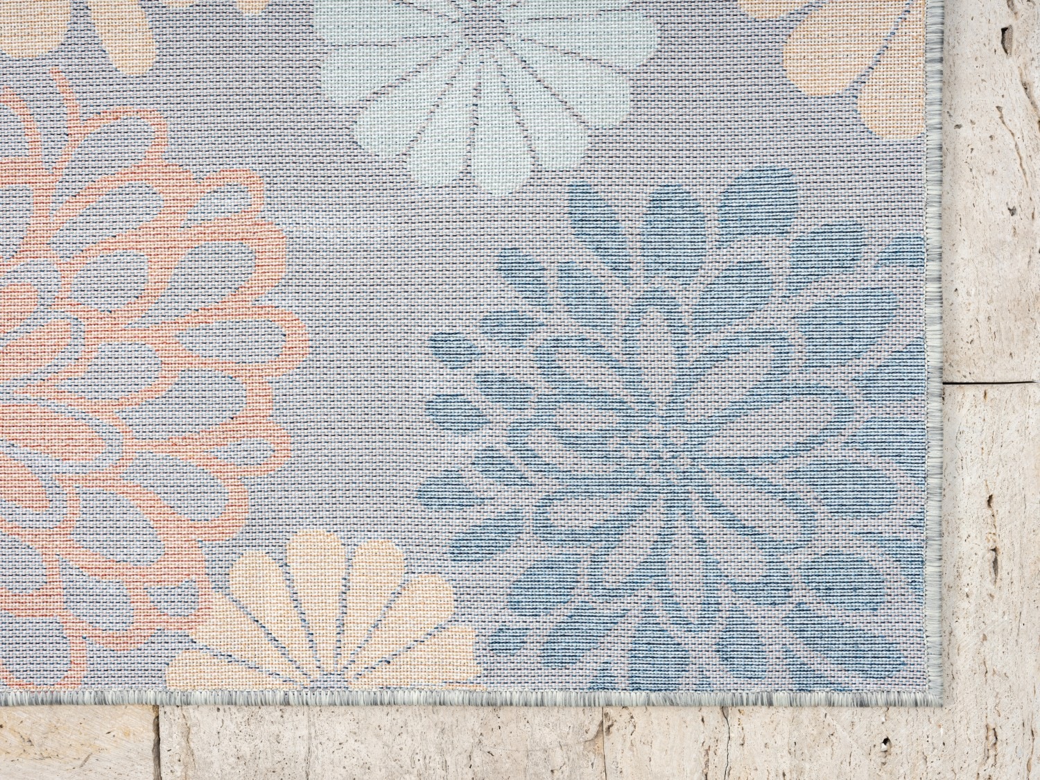 Myflair Möbel & Accessoires Teppich »Bloom, LAGERRÄUMUNG!«, rechteckig, 8 mm Höhe, Blumen Motiv, Hoch-Tief Effekt, Outdoor geeignet, Balkon, Terrasse