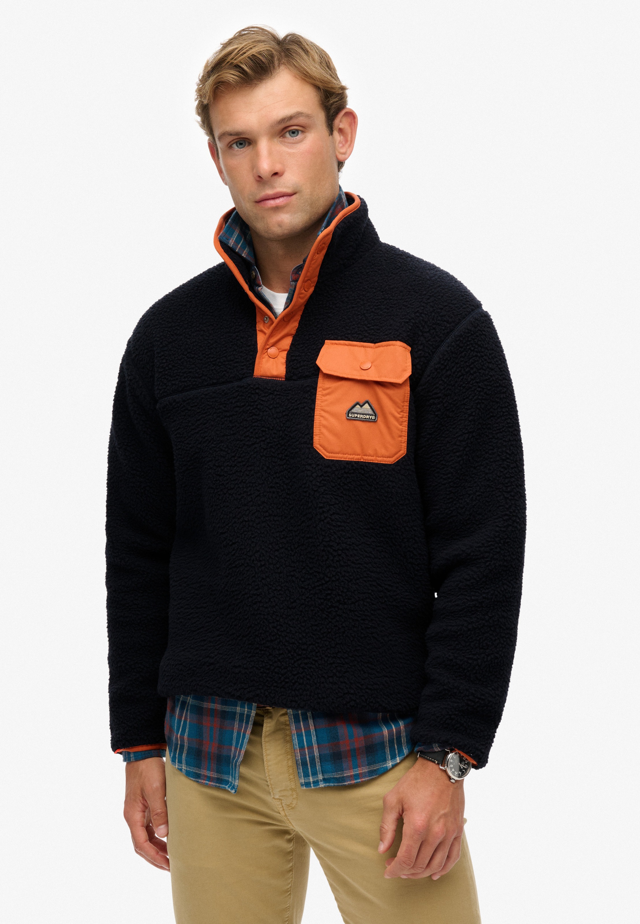 Image of Superdry Sweatshirt "FUJI FLEECE HENLEY"