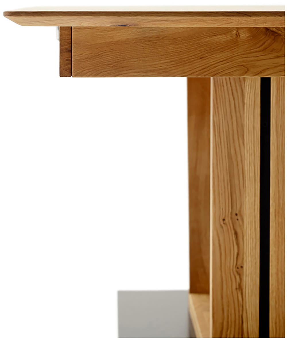 MCA furniture Esstisch »Morena Säulentisch Komfort Tisch« Synchronauszug,ausziehbar,Wildeiche,massiv,geölt,XXL