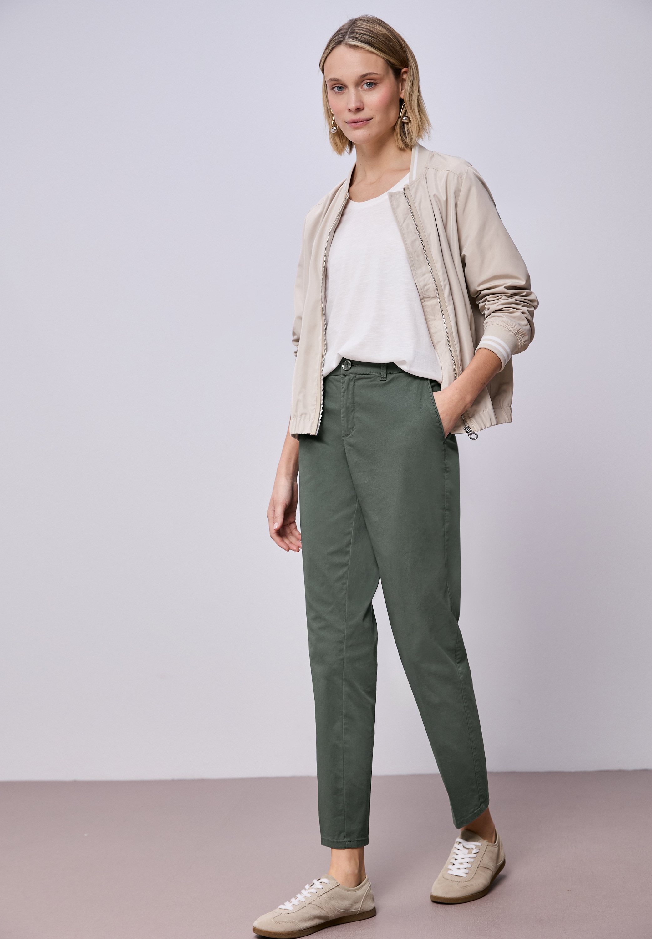 STREET ONE Chinos  en tissu sergé