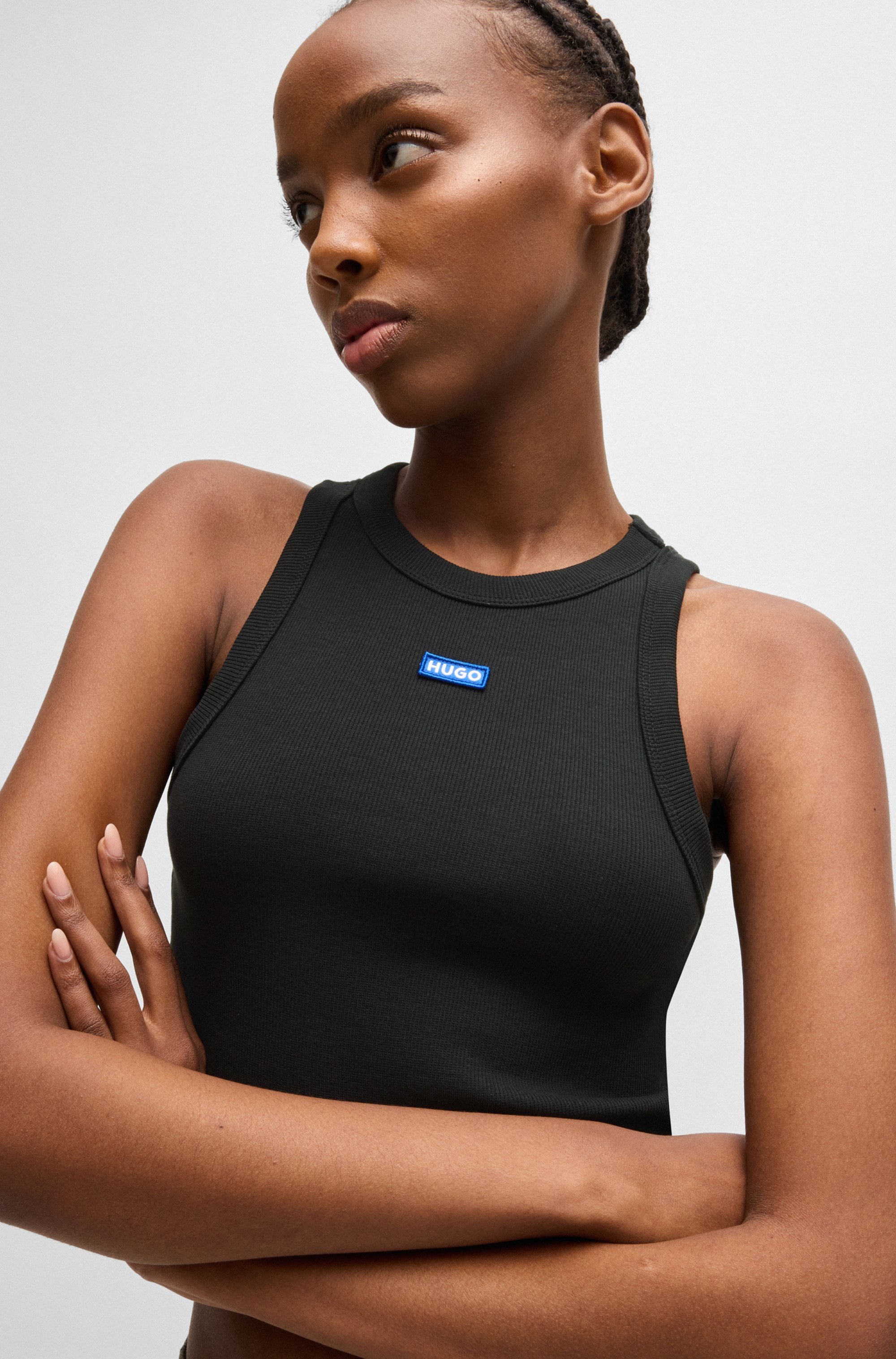 HUGO Blue Tanktop »Baby Tank«, Cropped-Form