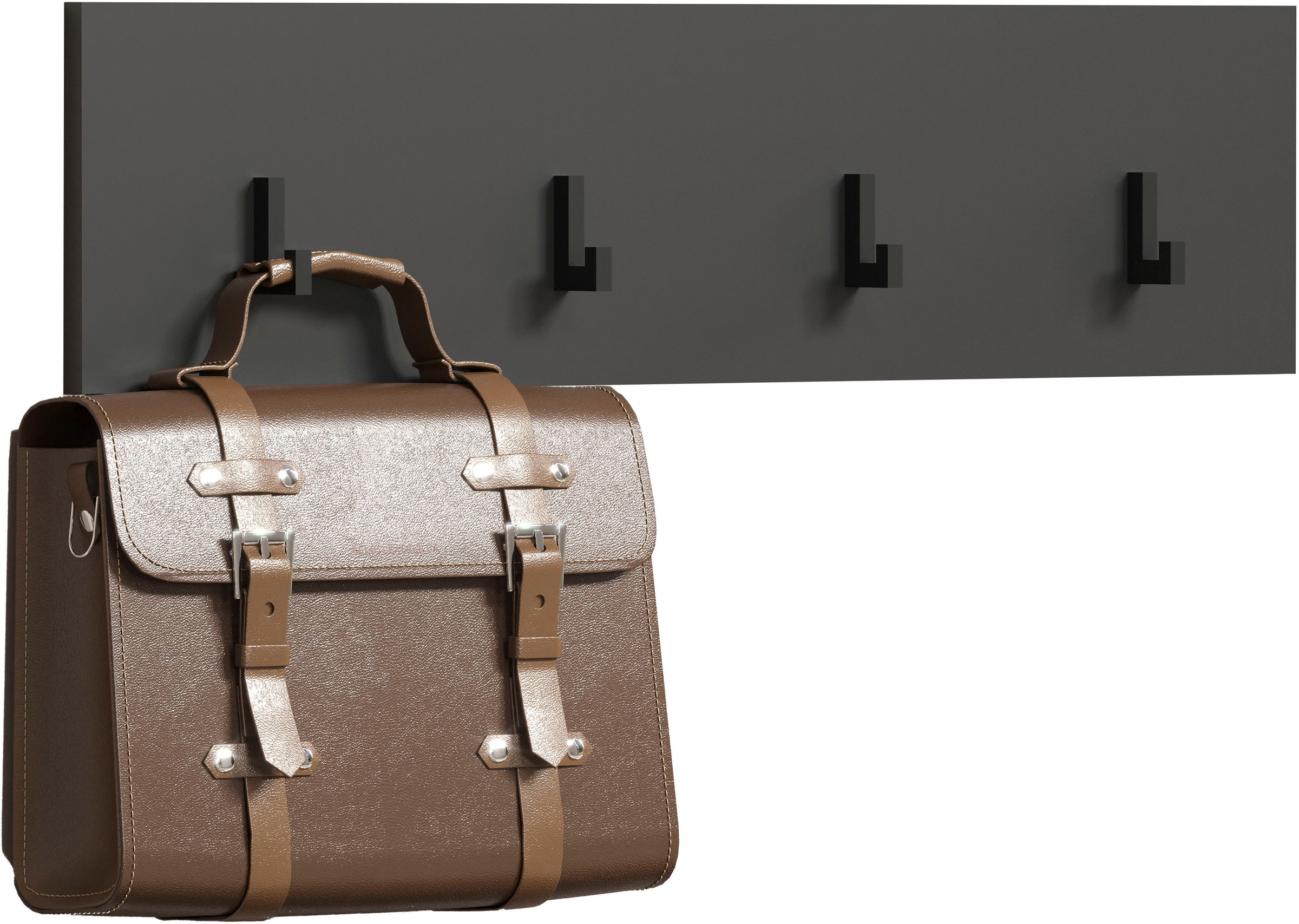 Home affaire Garderobenleiste »Estepona« Wandpaneel mit 4 Kleiderhaken – (B/T/H) 80/2/20 cm