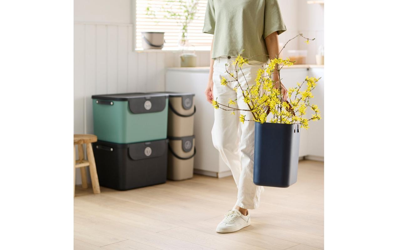ROTHO Mülleimer »Rotho Recyclingbehälter ALBULA 3 tlg. 105 l« 3 Behälter