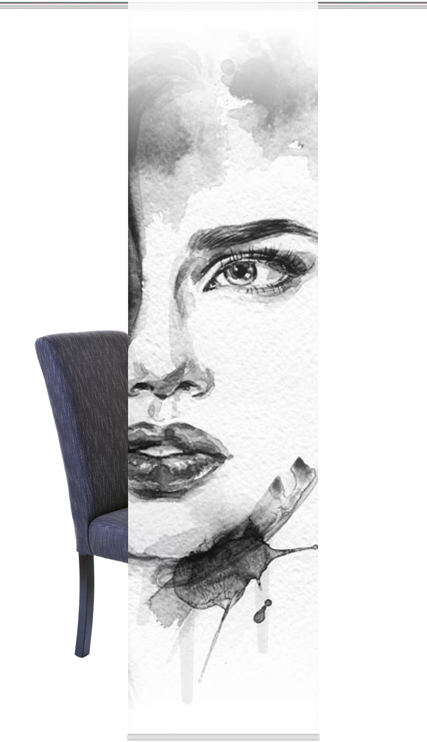 Image of HOME WOHNIDEEN Schiebegardine »FACE RIGHT«, (1 St.), HxB: 245x60, inkl. Befestigungszubehör bei Ackermann Versand Schweiz