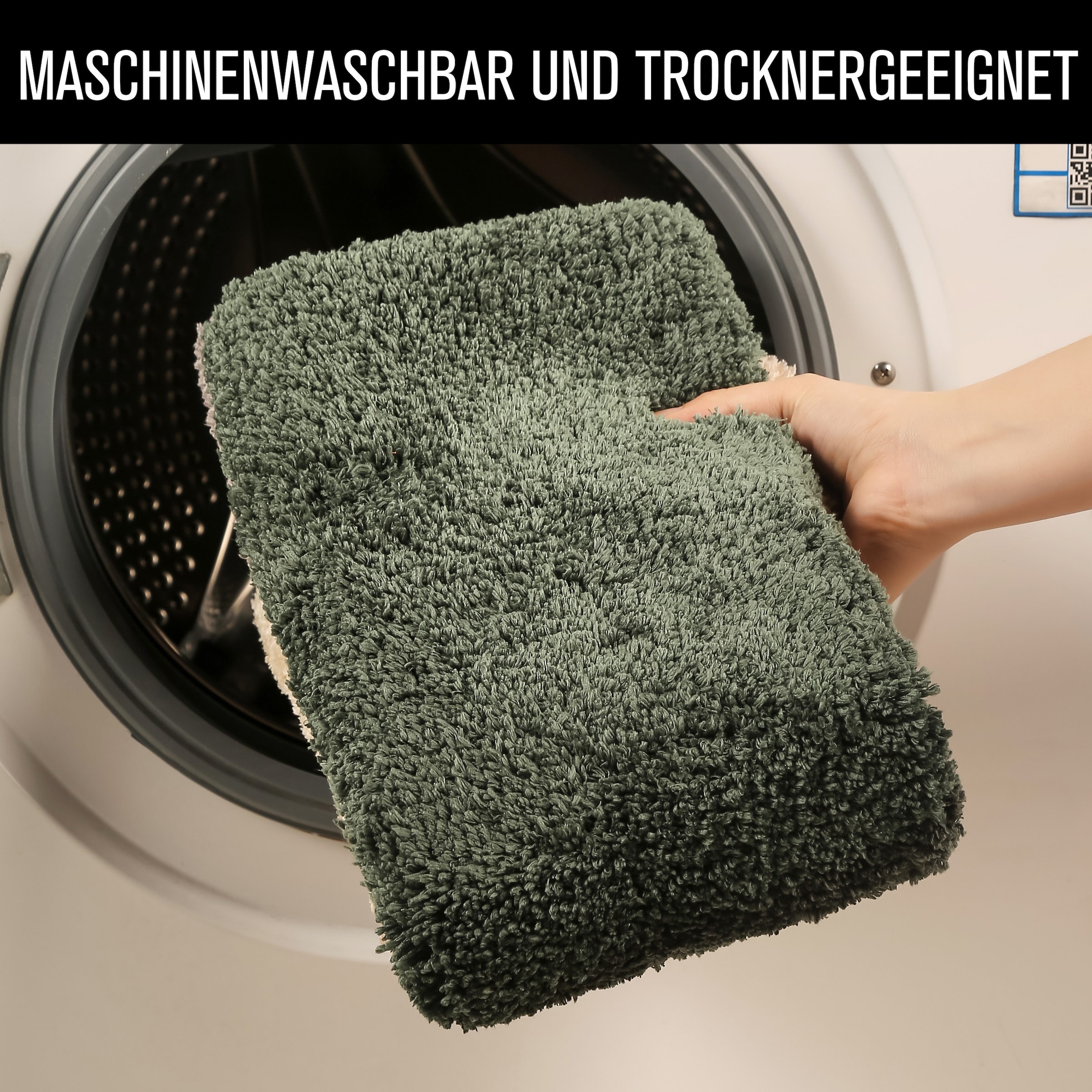 my home Badematte »Belio, Badvorleger, Badezimmer Teppich« Höhe 20 mm rutschhemmend beschichtet fussbodenheizungsgeeignet | schnell trocknend | strapazierfähig Badematte, Badteppich, Badematten auch als 2 tlg. Set erhältlich, bunt