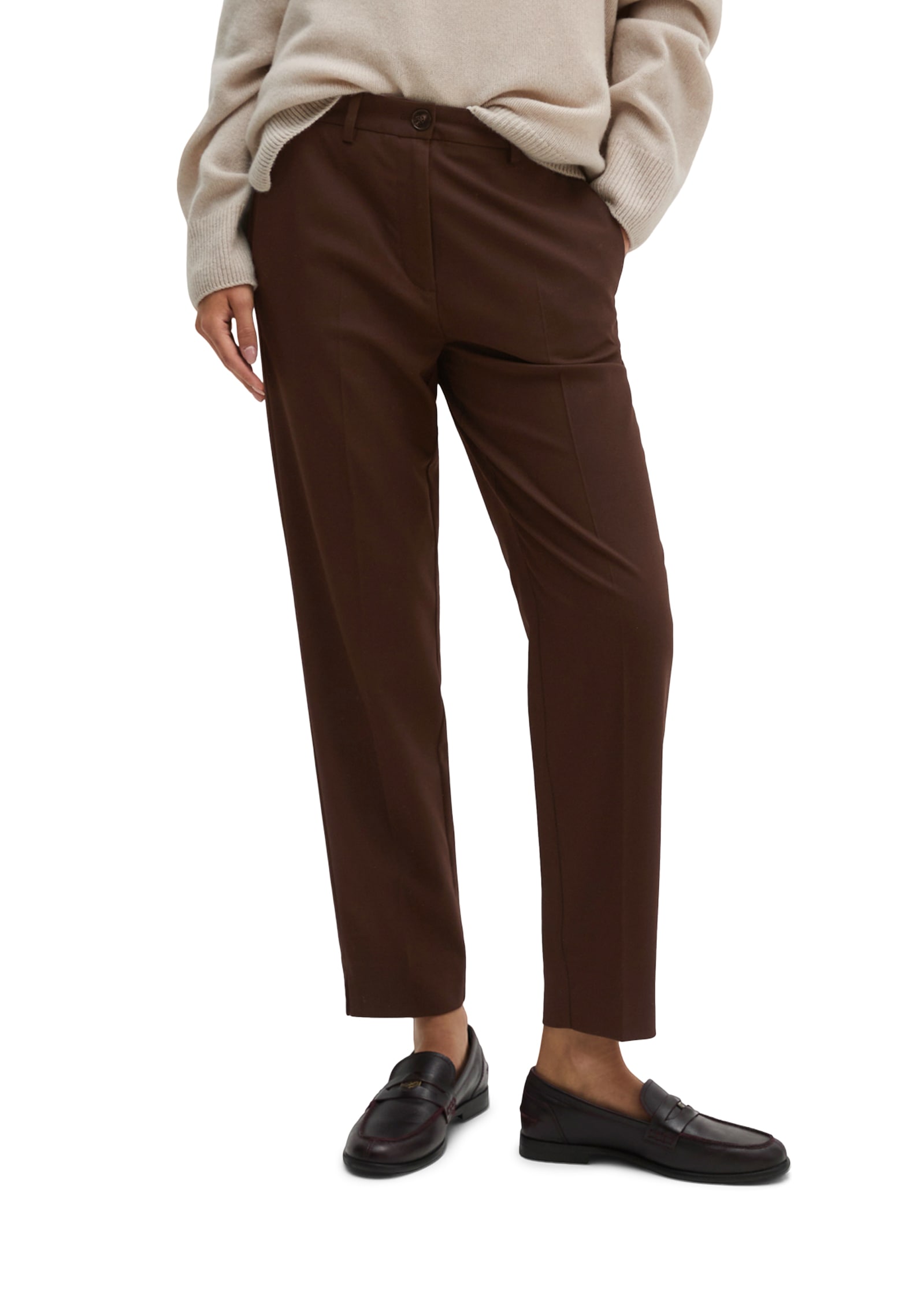 Marc O'Polo Stoffhose »Malin Slim«  mit geschlitztem Saum, Slim Fit