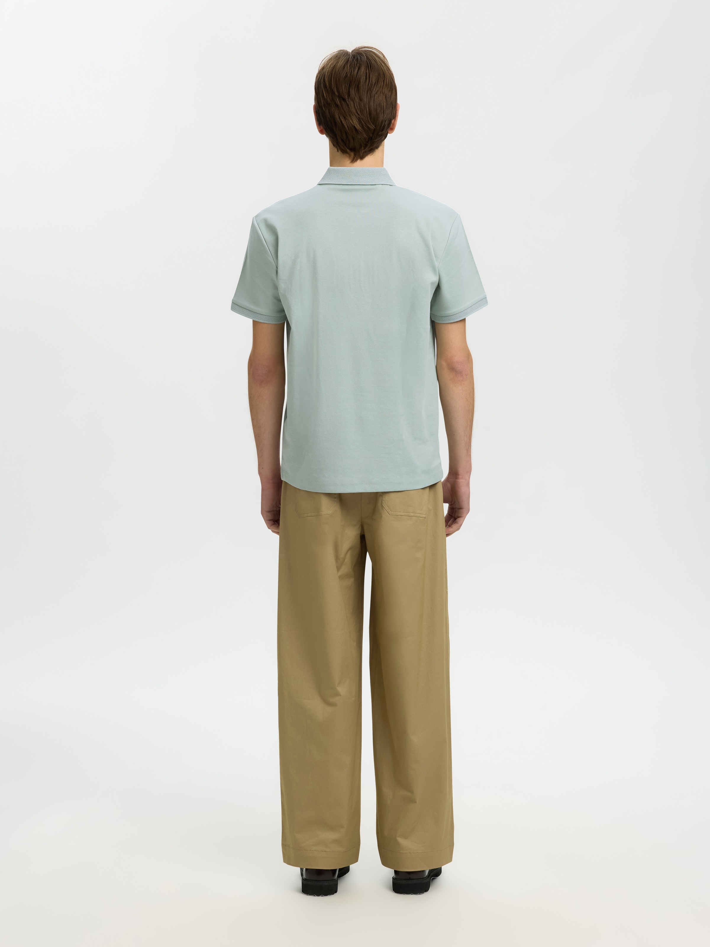 SELECTED Poloshirt »SLHFAVE ZIP SS POLO NOOS« Baumwollmischung, regular fit